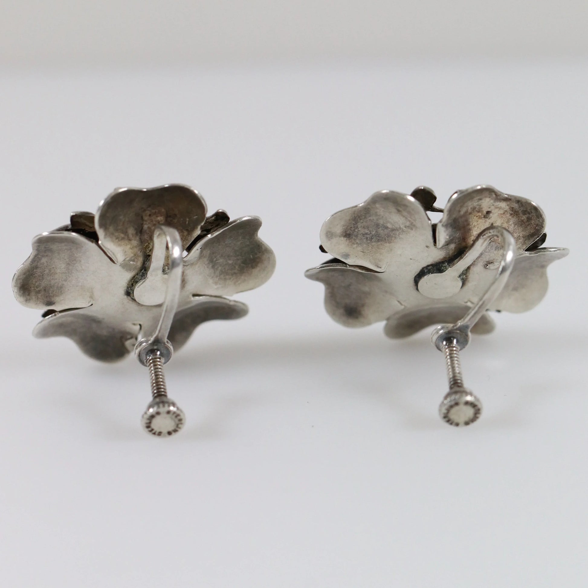 SOLD OUT: Vintage Silver Jewelry | Ornate Delicate Floral Earrings - Carmel Fine Silver Jewelry
