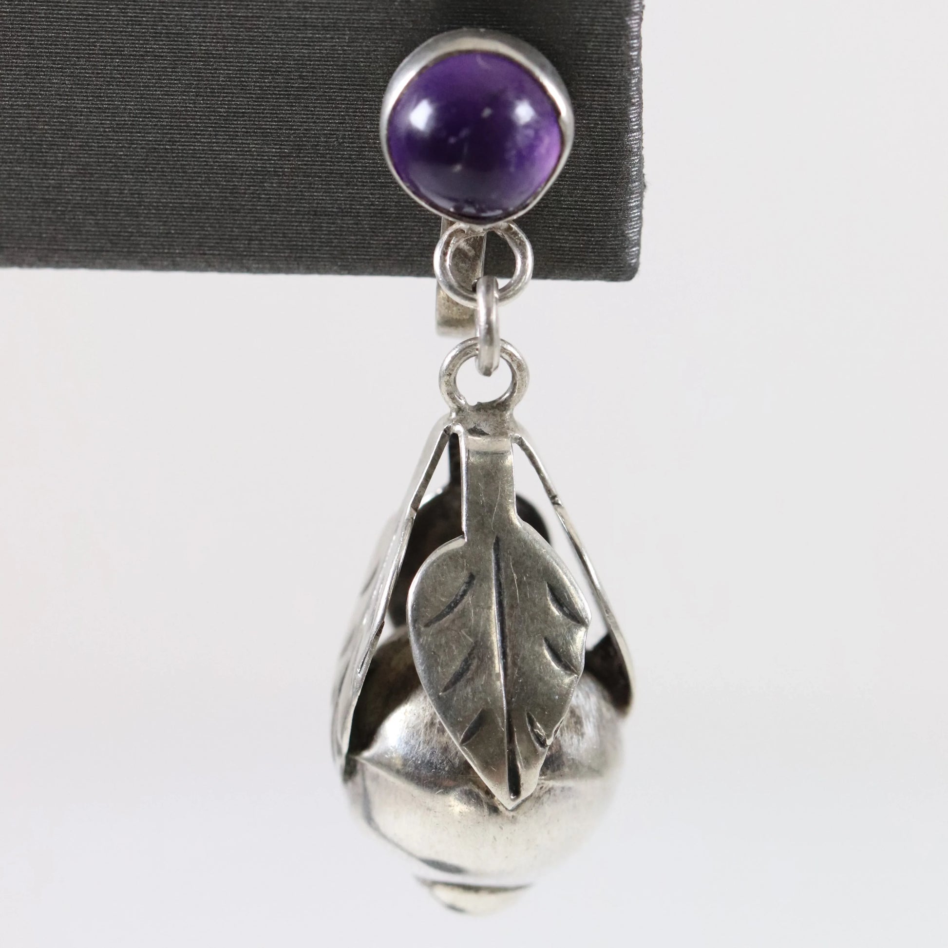 SOLD OUT: Vintage Silver Mexican Jewelry | Early Amethyst Handcrafted Earrings - Carmel Fine Silver Jewelry