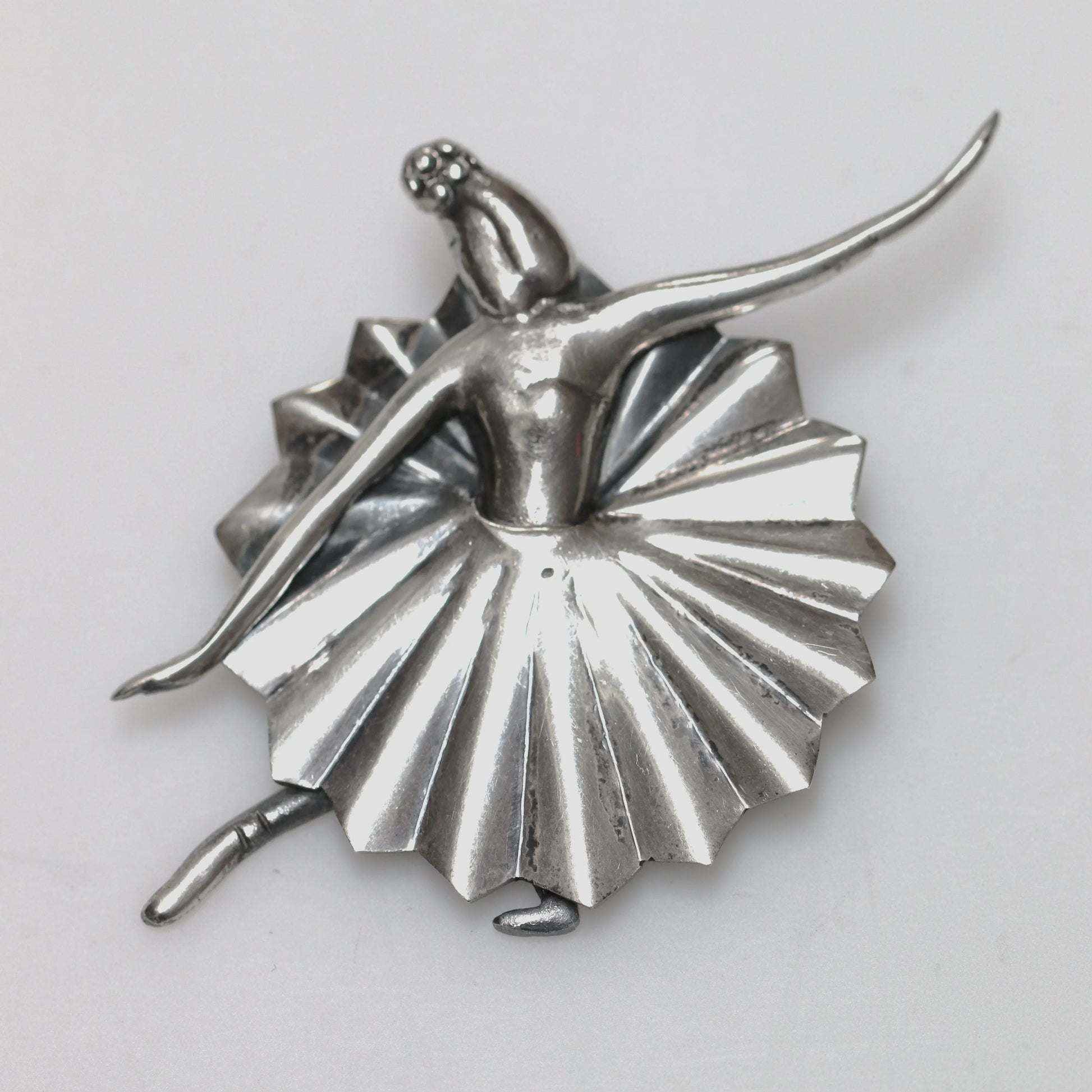 SOLD OUT: Vintage Silver Mexican Jewelry | Margot de Taxco Style Ballerina Brooch - Carmel Fine Silver Jewelry