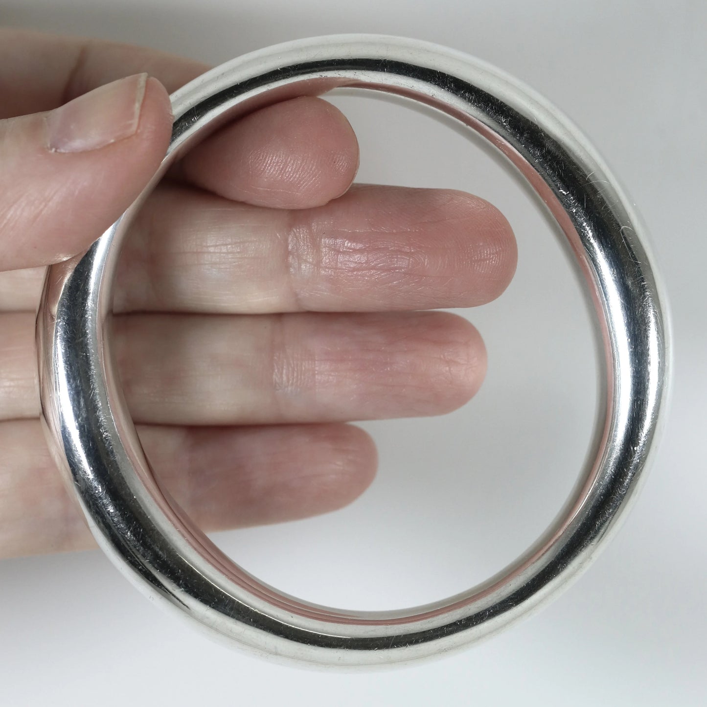 SOLD OUT: Vintage Silver Mexican Jewelry | Mid-Century Modernist Bangle Statement Bracelet - Carmel Fine Silver Jewelry