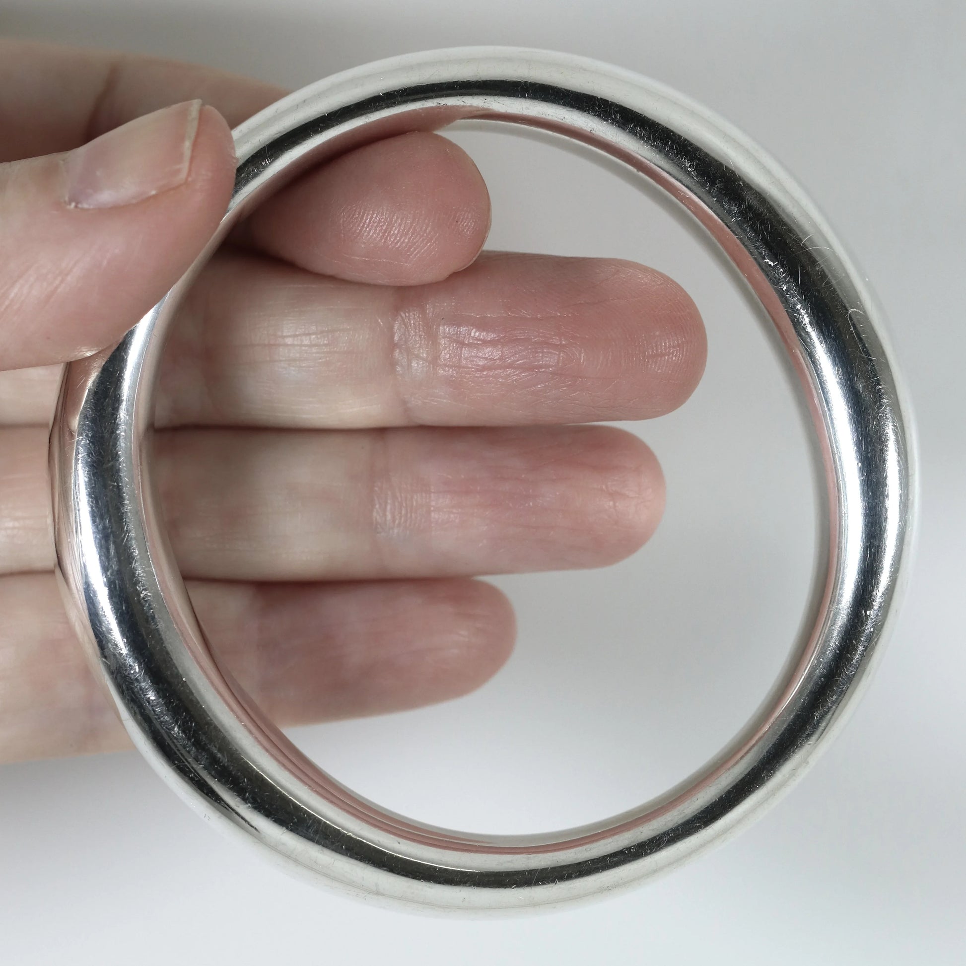 SOLD OUT: Vintage Silver Mexican Jewelry | Mid-Century Modernist Bangle Statement Bracelet - Carmel Fine Silver Jewelry