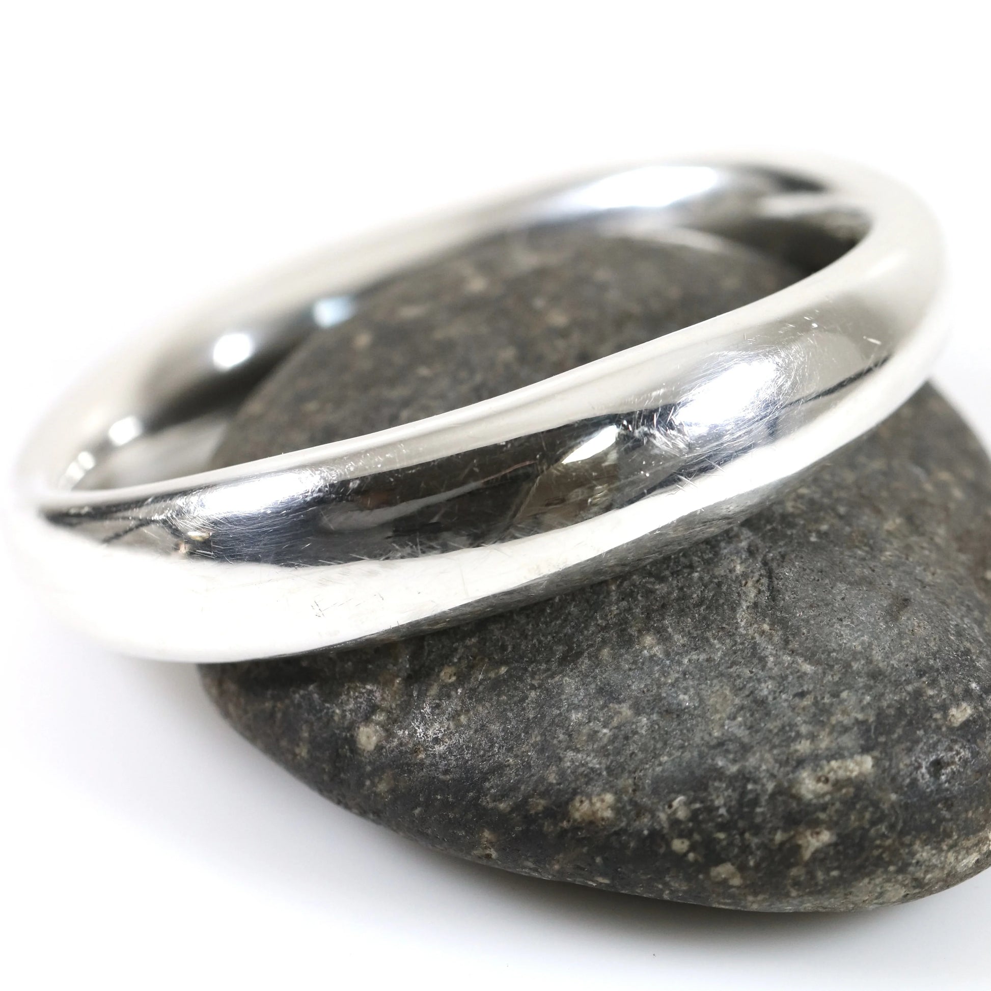 SOLD OUT: Vintage Silver Mexican Jewelry | Mid-Century Modernist Bangle Statement Bracelet - Carmel Fine Silver Jewelry