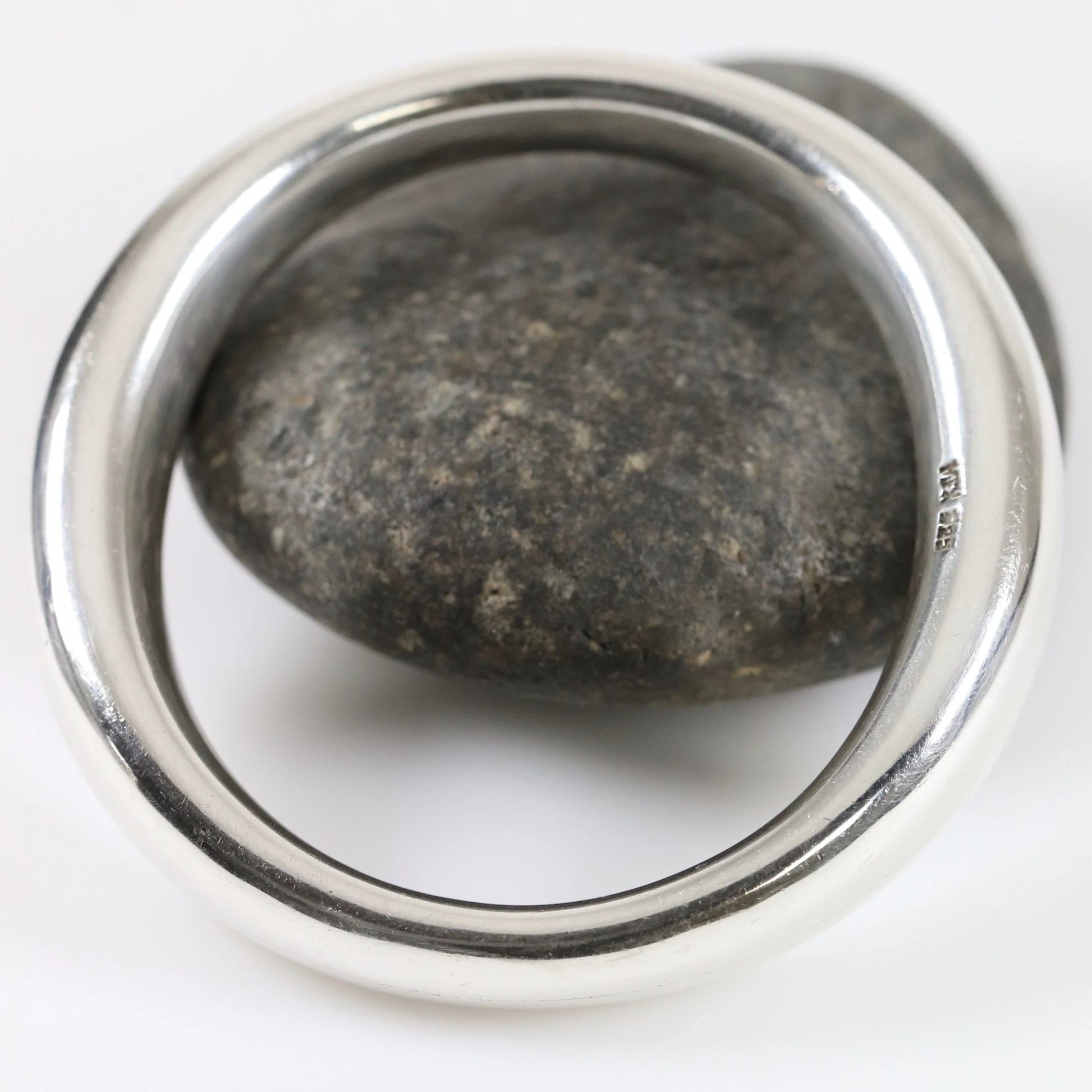 SOLD OUT: Vintage Silver Mexican Jewelry | Mid-Century Modernist Bangle Statement Bracelet - Carmel Fine Silver Jewelry