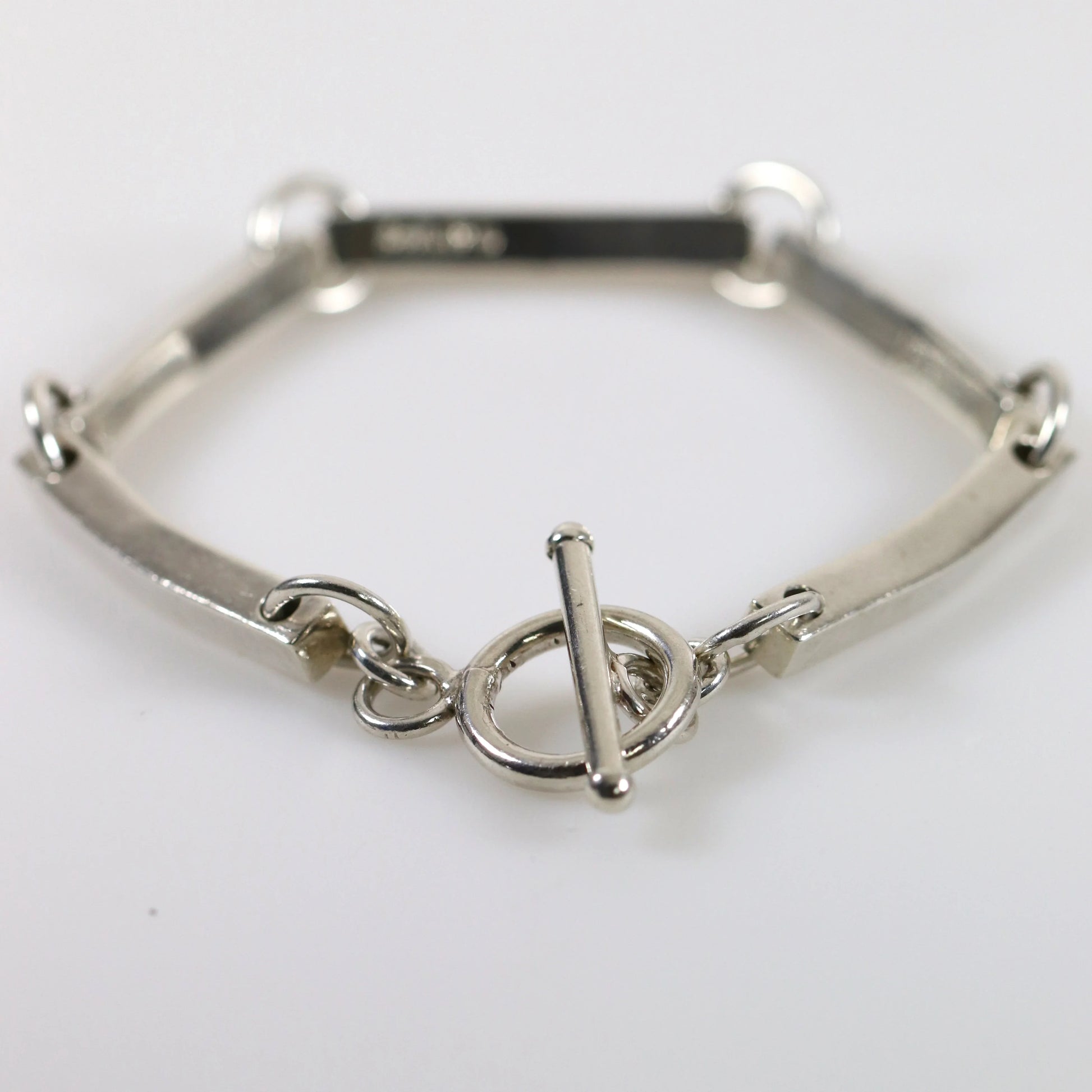 SOLD OUT: Vintage Silver Mexican Jewelry | Modernist Bar Link Toggle Bracelet - Carmel Fine Silver Jewelry