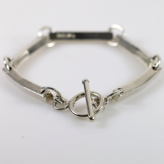 SOLD OUT: Vintage Silver Mexican Jewelry | Modernist Bar Link Toggle Bracelet - Carmel Fine Silver Jewelry