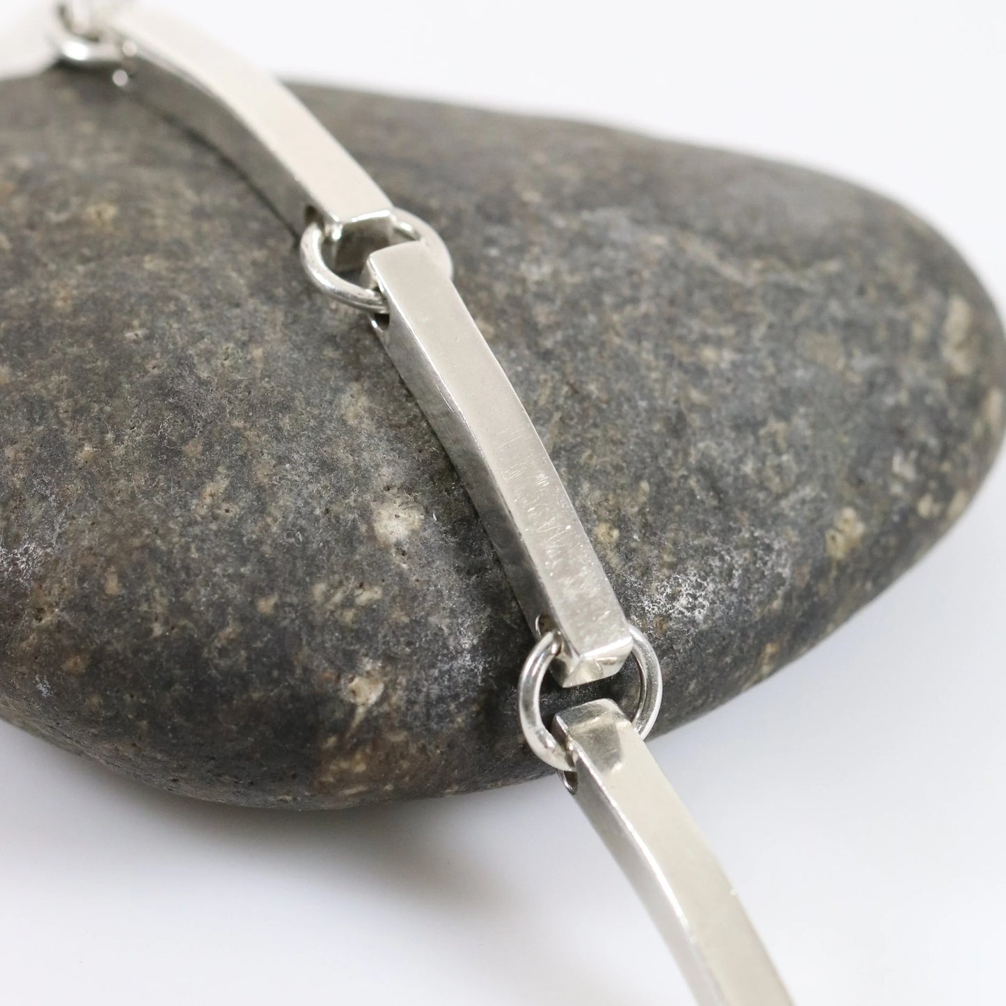 SOLD OUT: Vintage Silver Mexican Jewelry | Modernist Bar Link Toggle Bracelet - Carmel Fine Silver Jewelry
