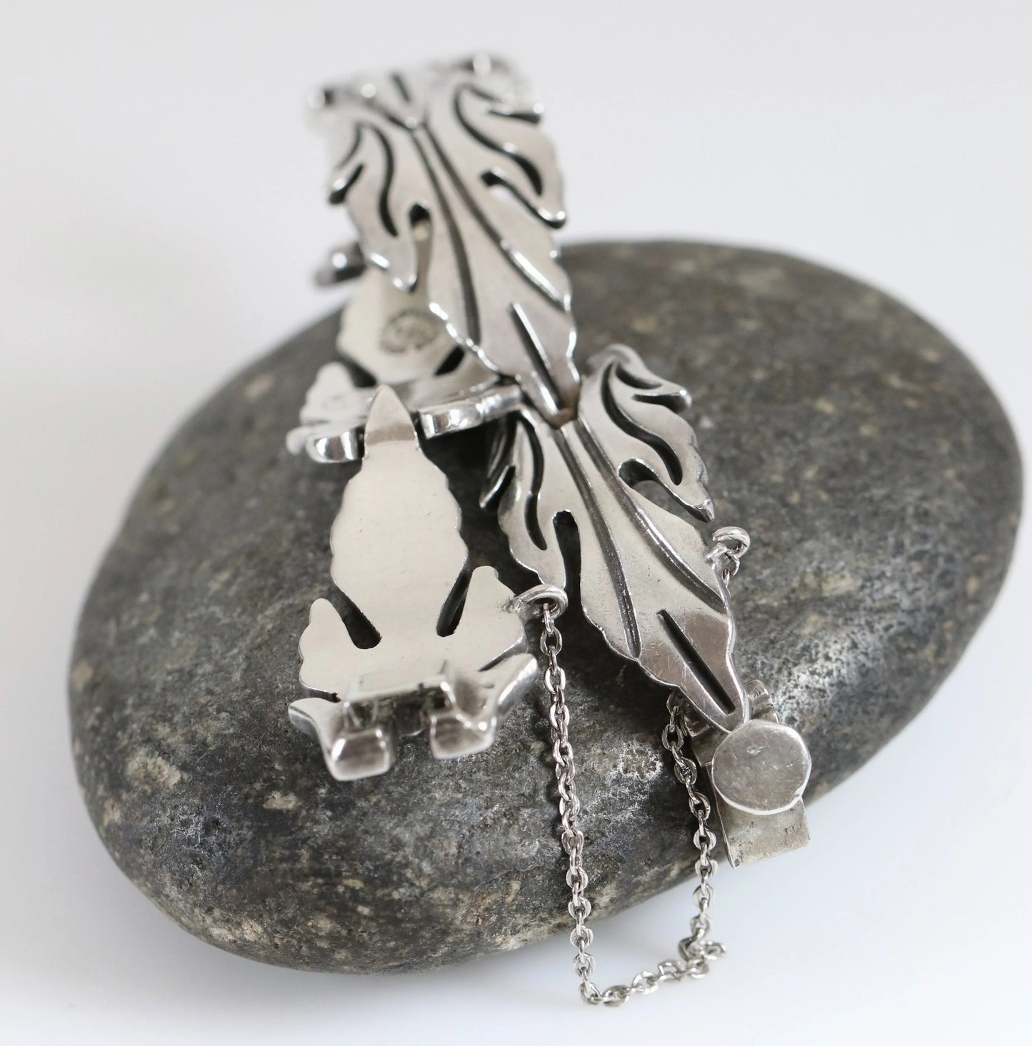 SOLD OUT: Vintage Taxco Silver Jewelry | J. Flores Foliate Panel Bracelet - Carmel Fine Silver Jewelry