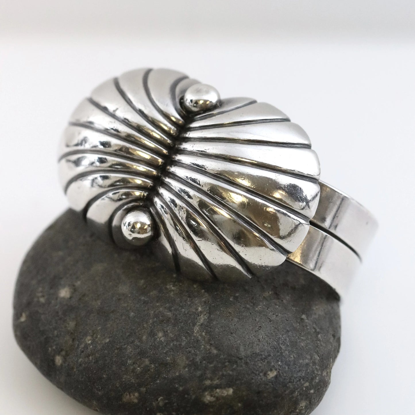 SOLD OUT: Vintage Taxco Silver Jewelry | Raphael Dominguez Statement Bracelet - Carmel Fine Silver Jewelry