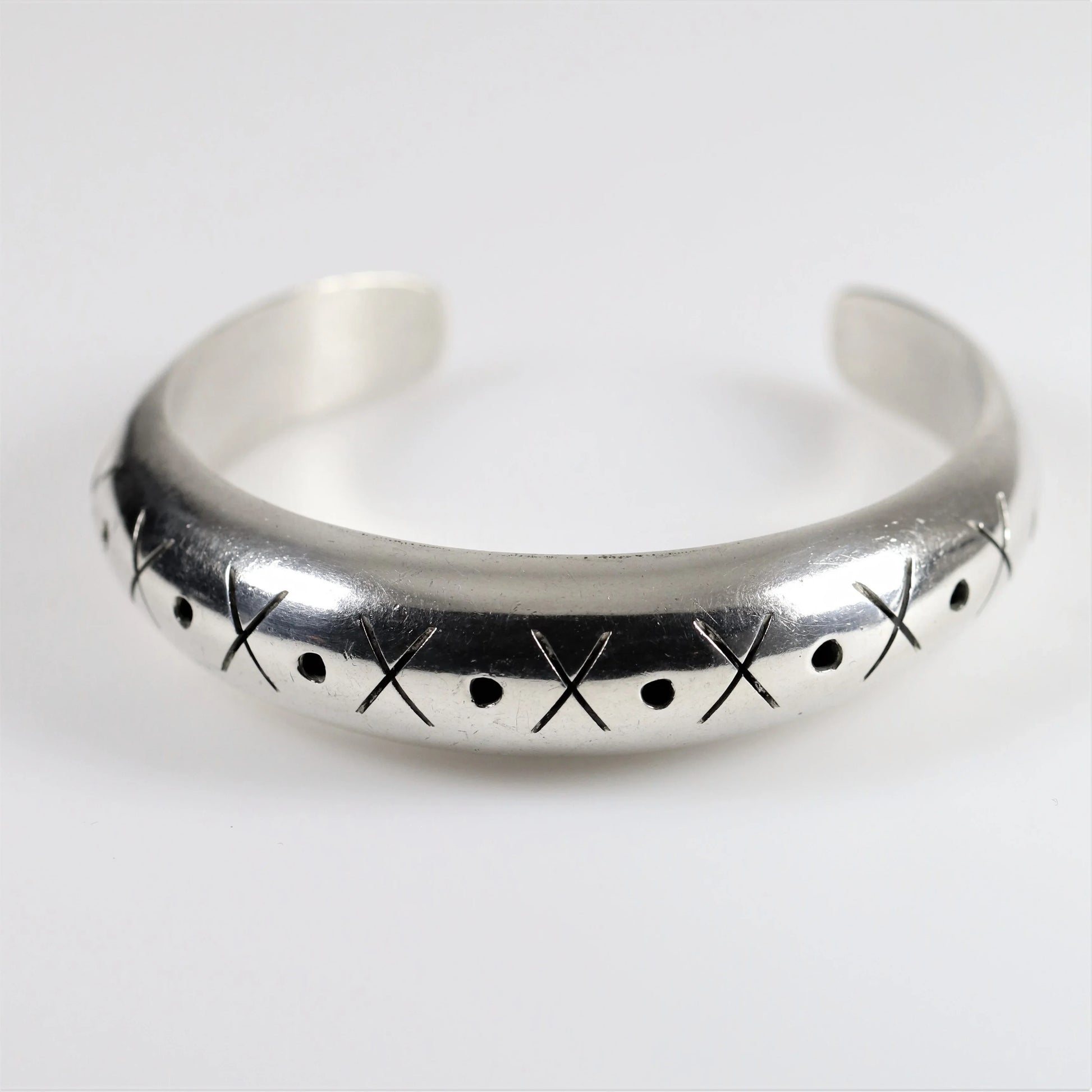 SOLD OUT: Vintage Taxco Silver Mexican Jewelry | Dome Cuff Bracelet - Carmel Fine Silver Jewelry