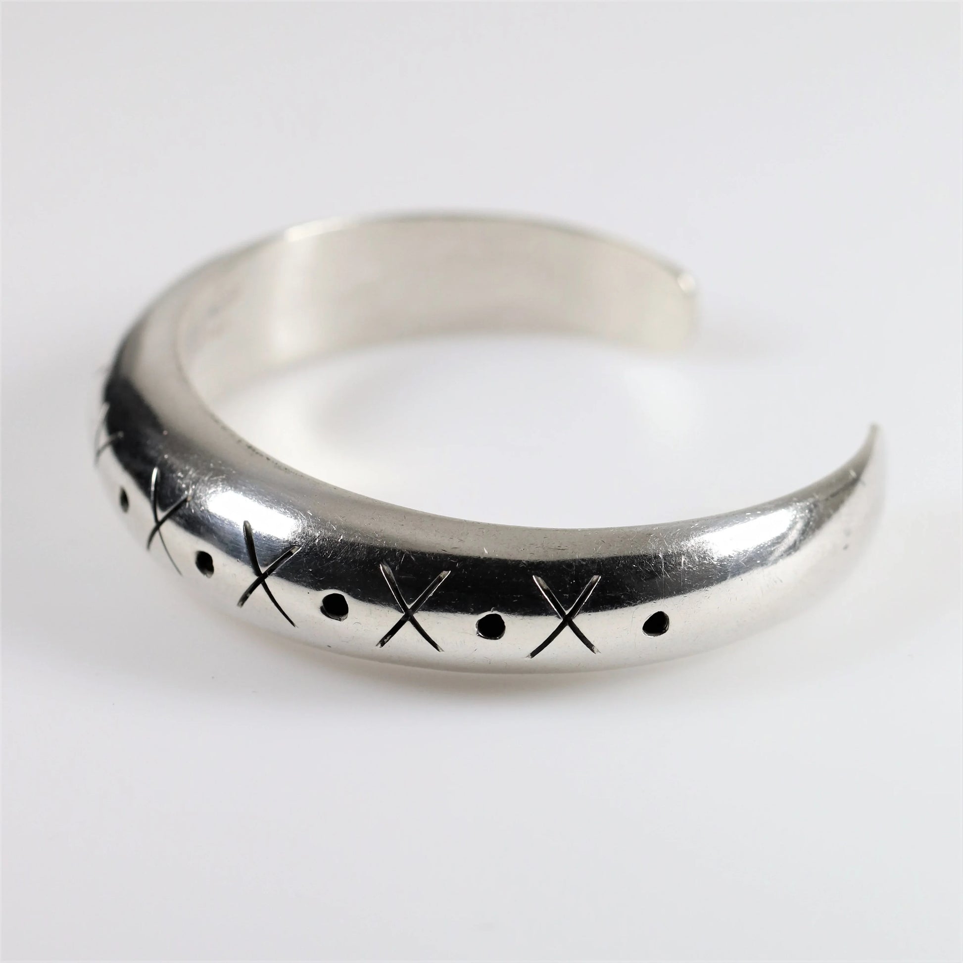 SOLD OUT: Vintage Taxco Silver Mexican Jewelry | Dome Cuff Bracelet - Carmel Fine Silver Jewelry