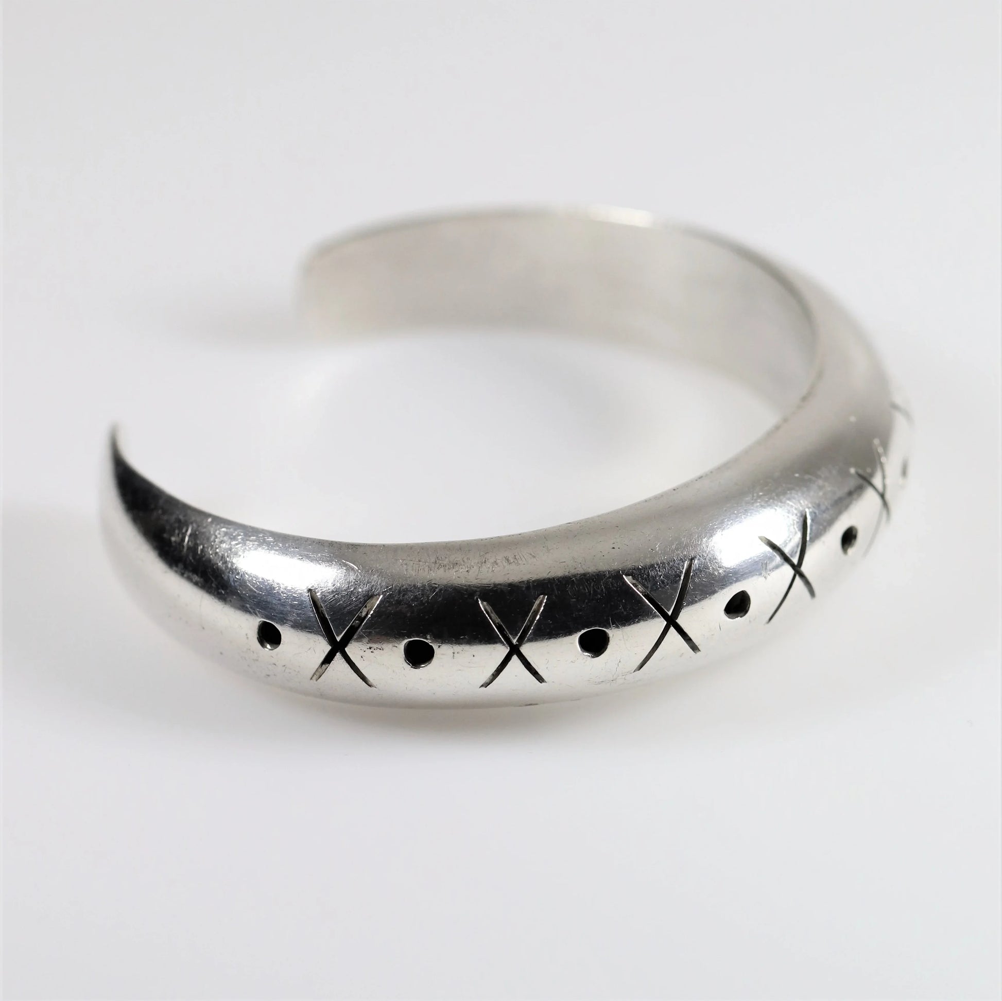 SOLD OUT: Vintage Taxco Silver Mexican Jewelry | Dome Cuff Bracelet - Carmel Fine Silver Jewelry
