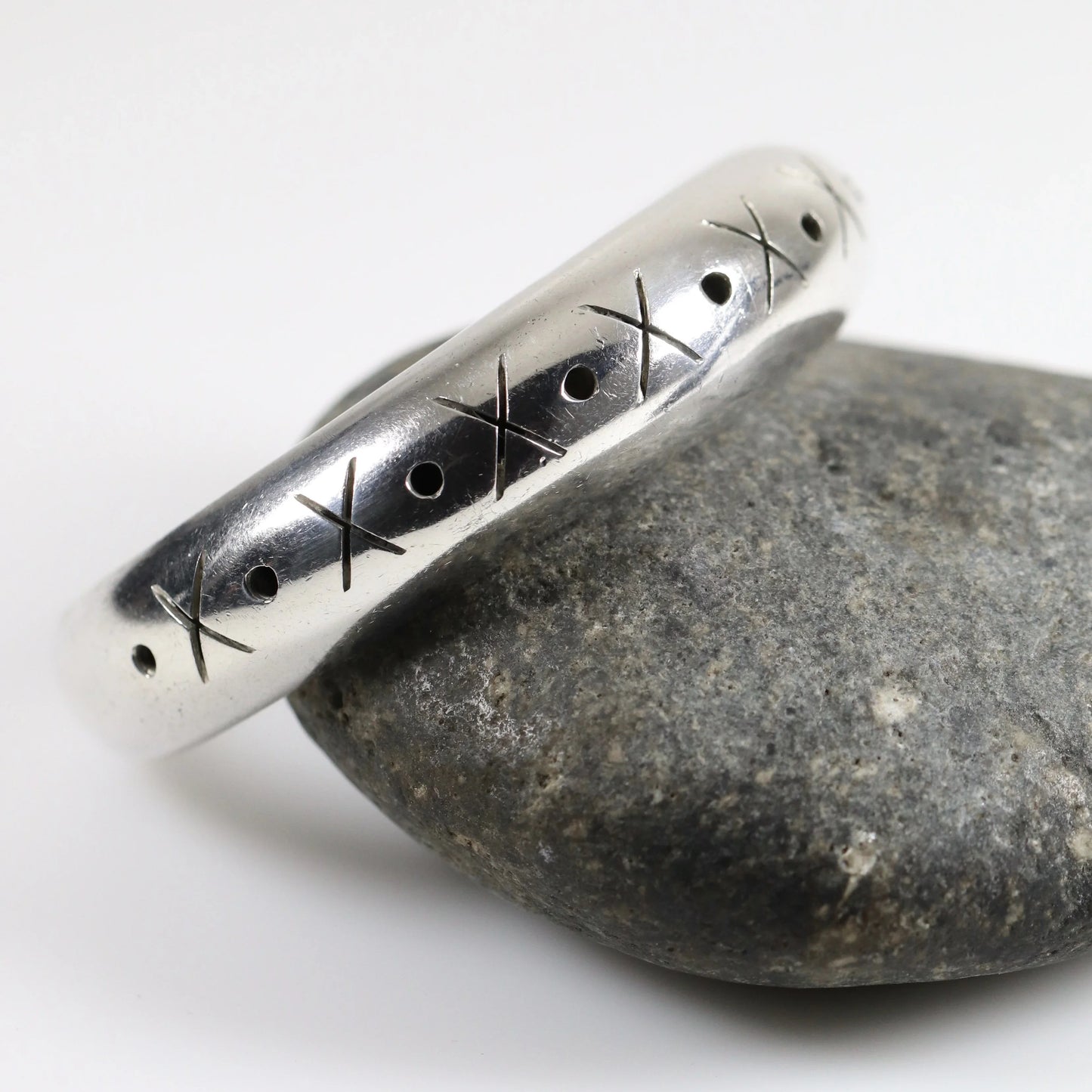 SOLD OUT: Vintage Taxco Silver Mexican Jewelry | Dome Cuff Bracelet - Carmel Fine Silver Jewelry