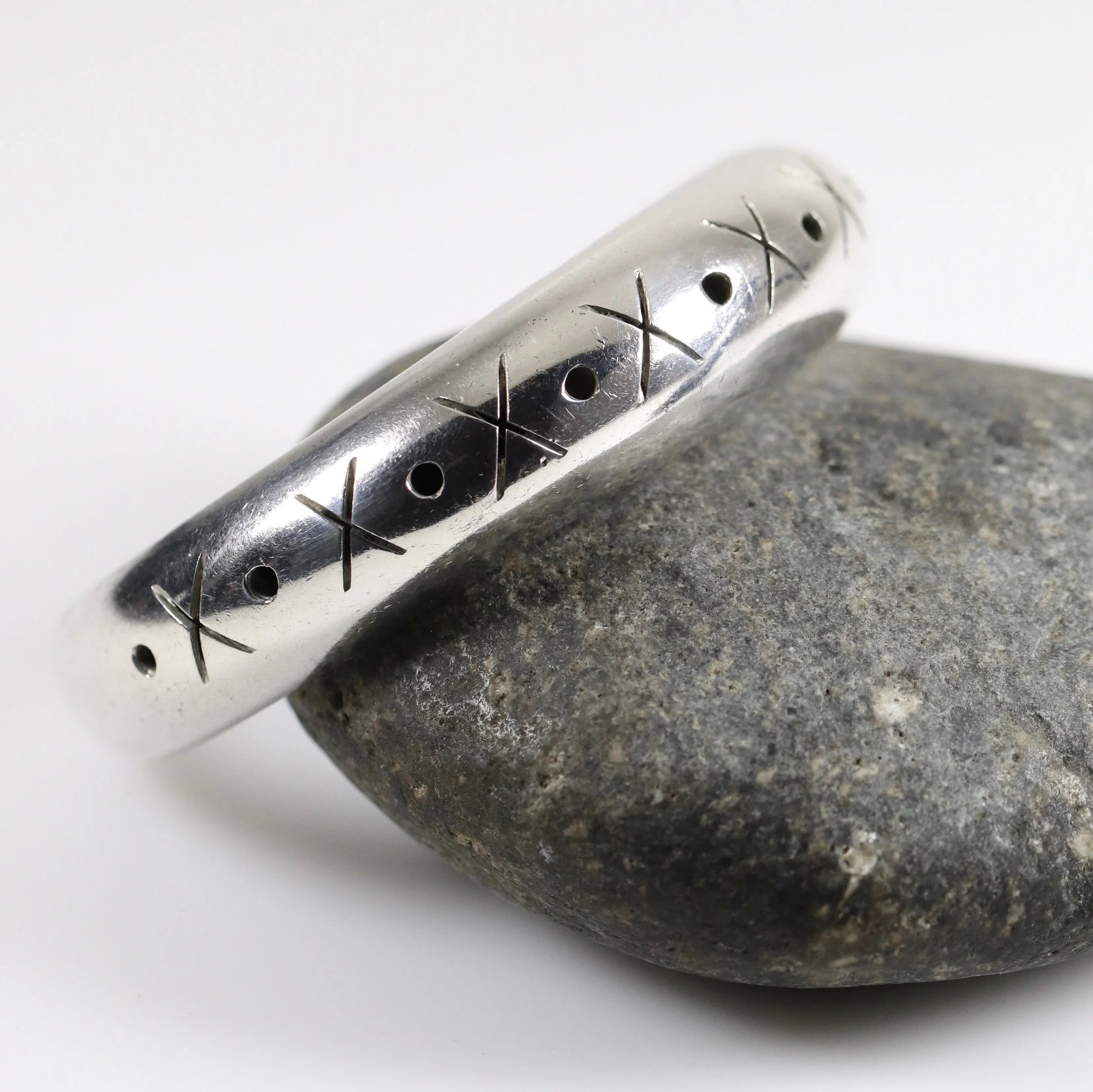 SOLD OUT: Vintage Taxco Silver Mexican Jewelry | Dome Cuff Bracelet - Carmel Fine Silver Jewelry