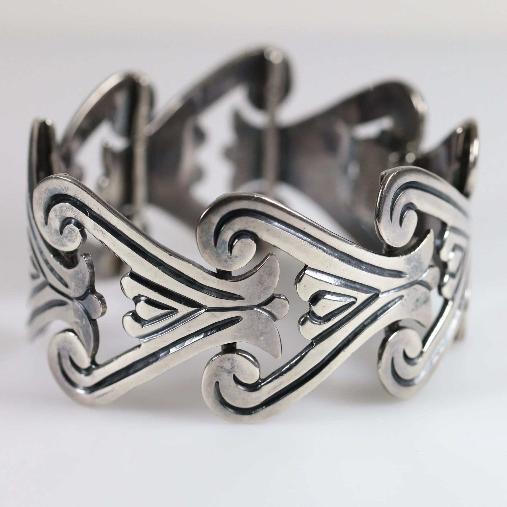 SOLD OUT: Vintage Taxco Silver Mexican Jewelry | Jose Anton Mid-Century Bracelet - Carmel Fine Silver Jewelry