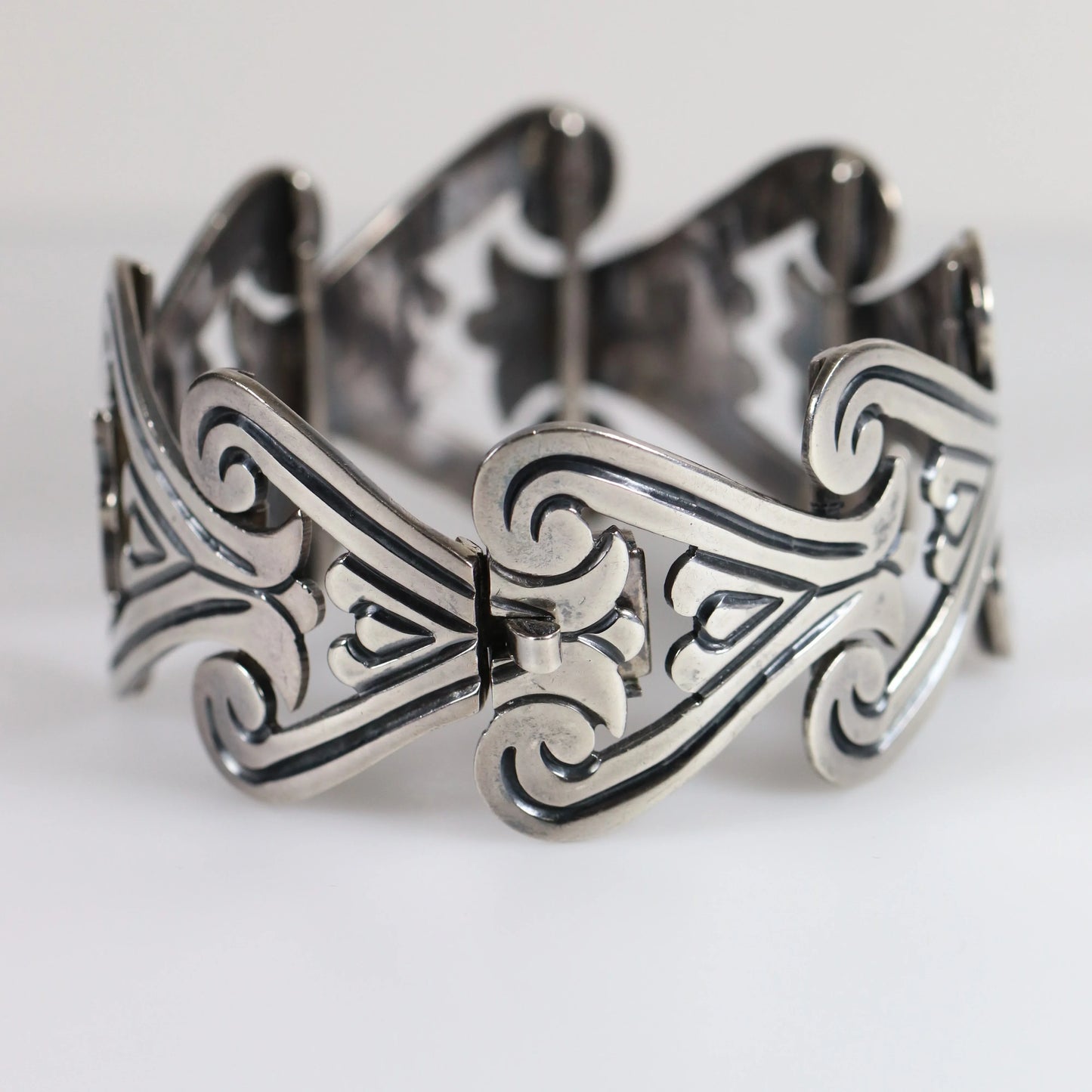 SOLD OUT: Vintage Taxco Silver Mexican Jewelry | Jose Anton Mid-Century Bracelet - Carmel Fine Silver Jewelry