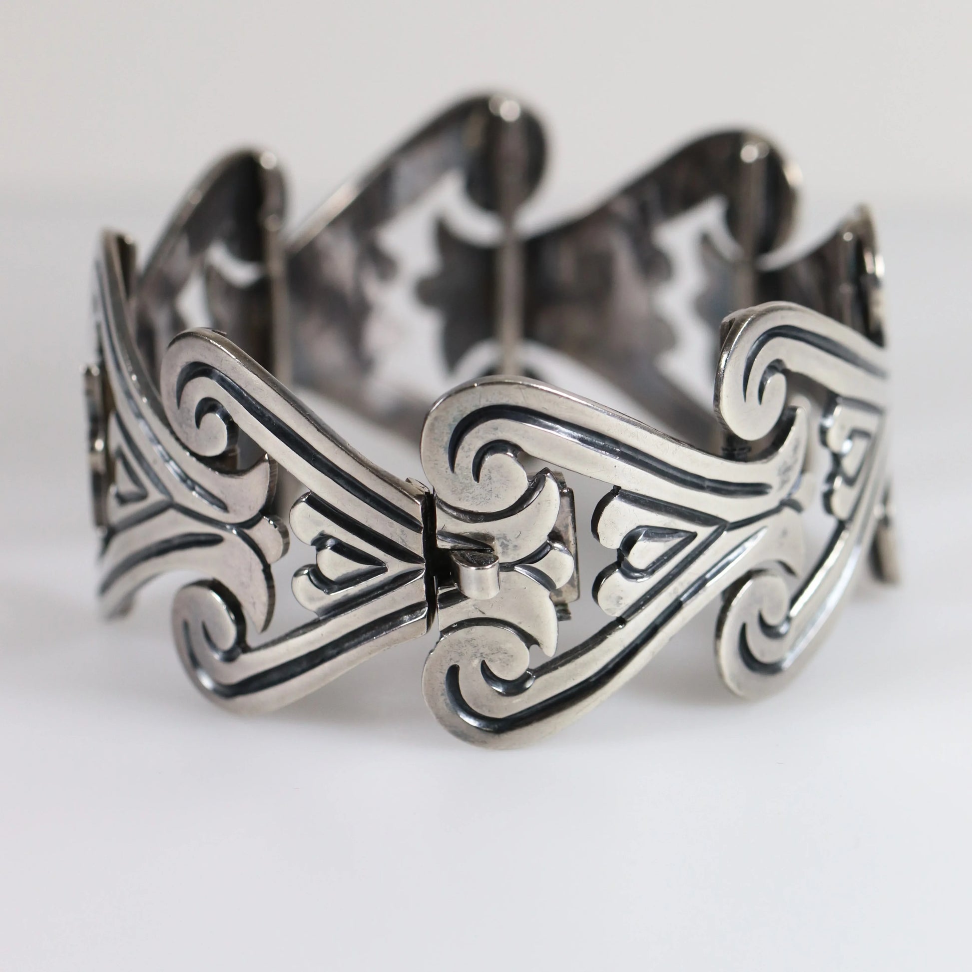 SOLD OUT: Vintage Taxco Silver Mexican Jewelry | Jose Anton Mid-Century Bracelet - Carmel Fine Silver Jewelry