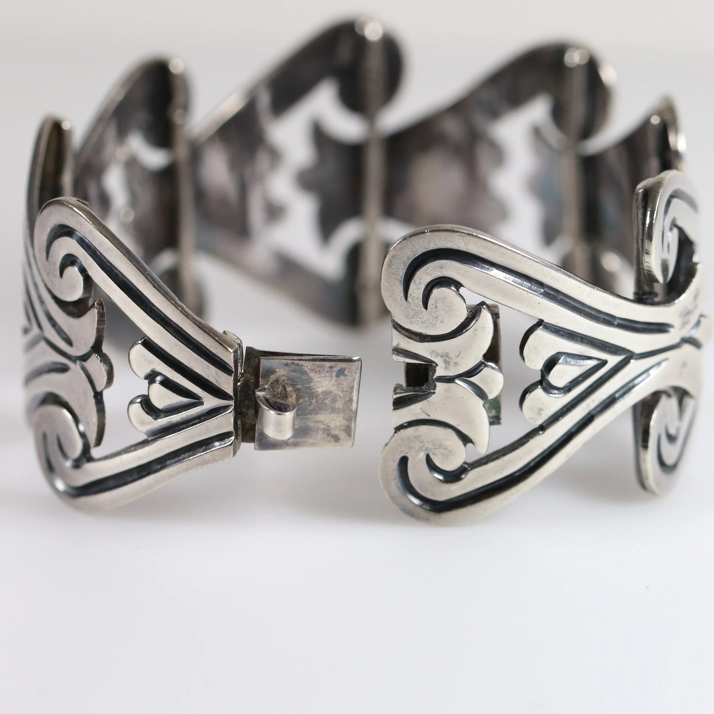 SOLD OUT: Vintage Taxco Silver Mexican Jewelry | Jose Anton Mid-Century Bracelet - Carmel Fine Silver Jewelry