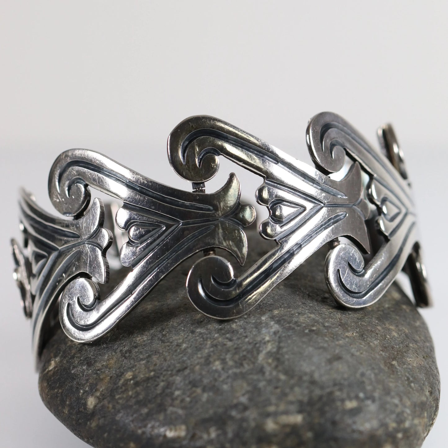 SOLD OUT: Vintage Taxco Silver Mexican Jewelry | Jose Anton Mid-Century Bracelet - Carmel Fine Silver Jewelry