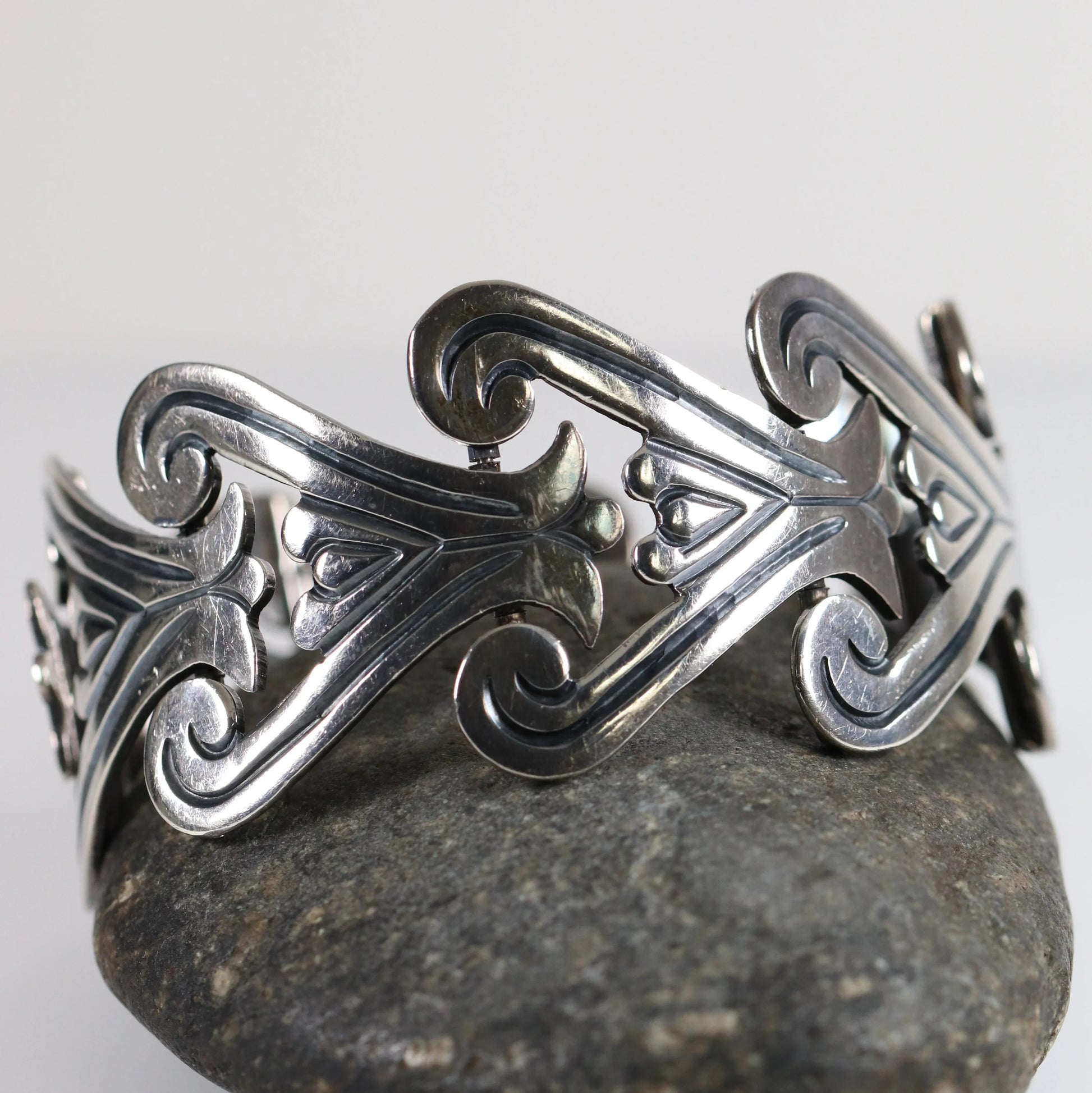 SOLD OUT: Vintage Taxco Silver Mexican Jewelry | Jose Anton Mid-Century Bracelet - Carmel Fine Silver Jewelry