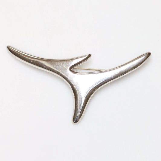 SOLD OUT: Vintage Taxco Silver Mexican Jewelry | Modernist Abstact Erika Hult de Corral Brooch - Carmel Fine Silver Jewelry