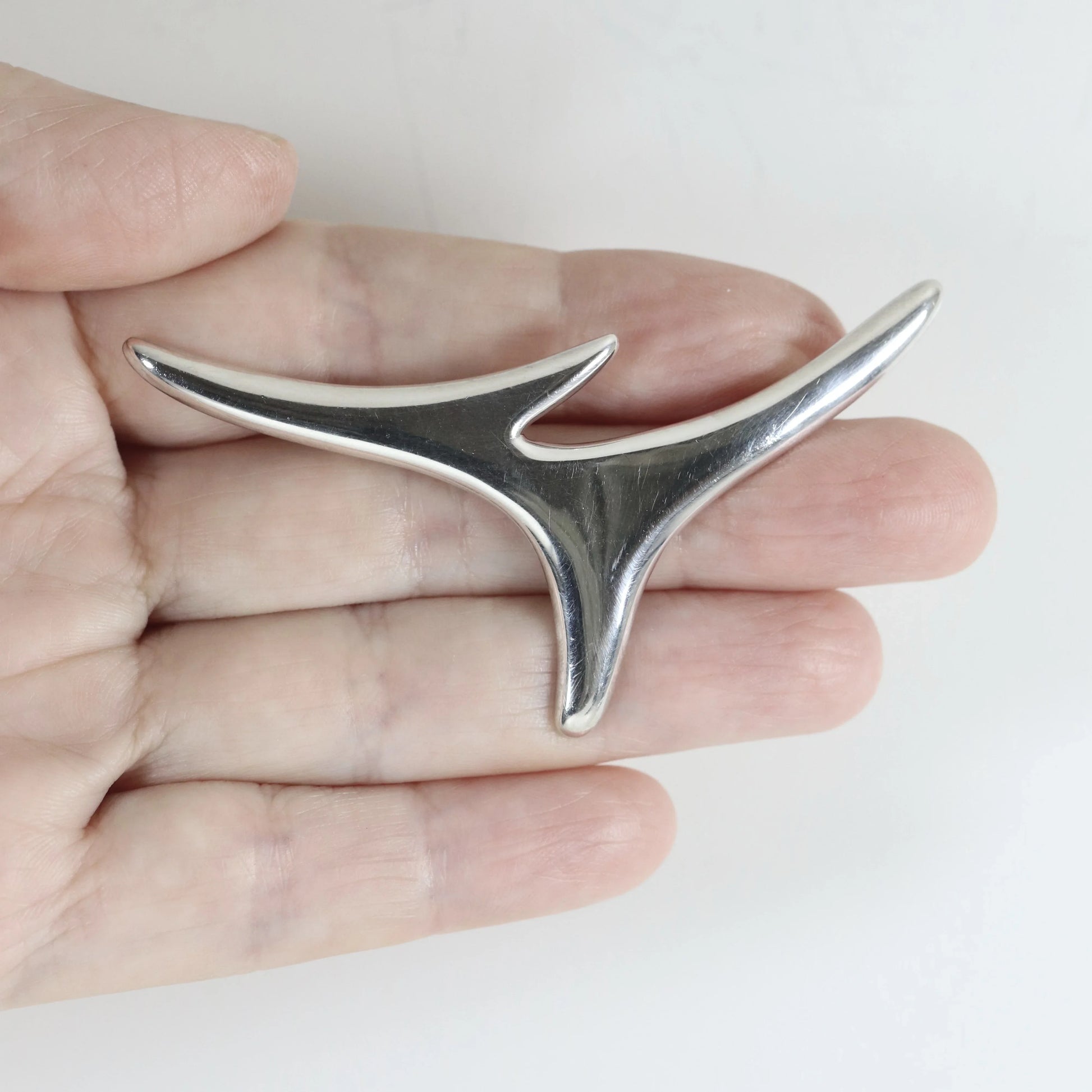 SOLD OUT: Vintage Taxco Silver Mexican Jewelry | Modernist Abstact Erika Hult de Corral Brooch - Carmel Fine Silver Jewelry