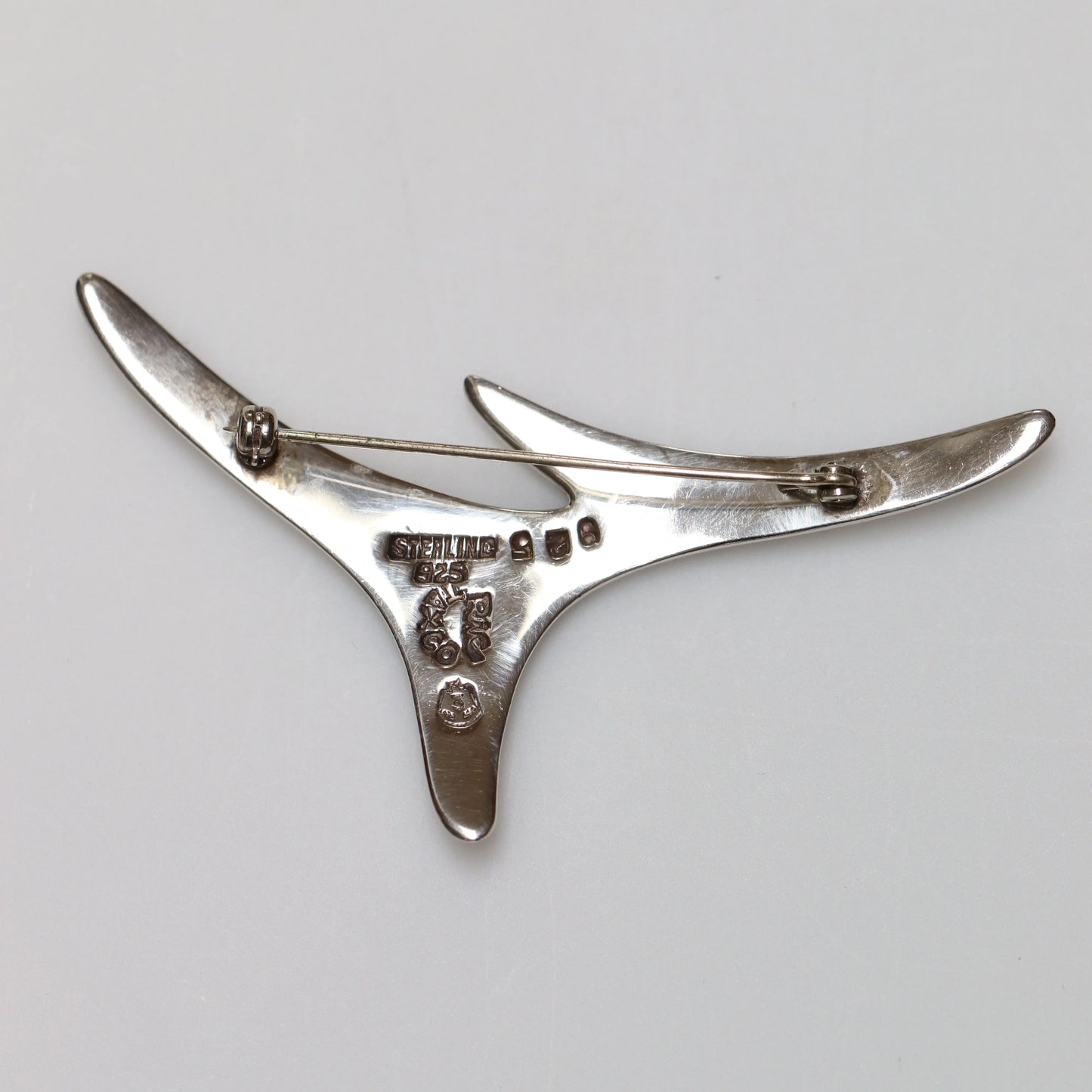 SOLD OUT: Vintage Taxco Silver Mexican Jewelry | Modernist Abstact Erika Hult de Corral Brooch - Carmel Fine Silver Jewelry