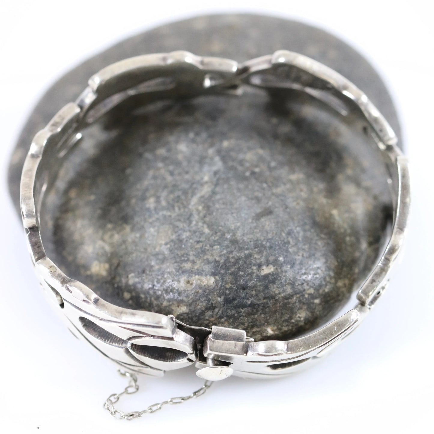 SOLD OUT: Vintage Taxco Silver Mexican Jewelry | Solid Mid-Century Panel Bracelet - Carmel Fine Silver Jewelry