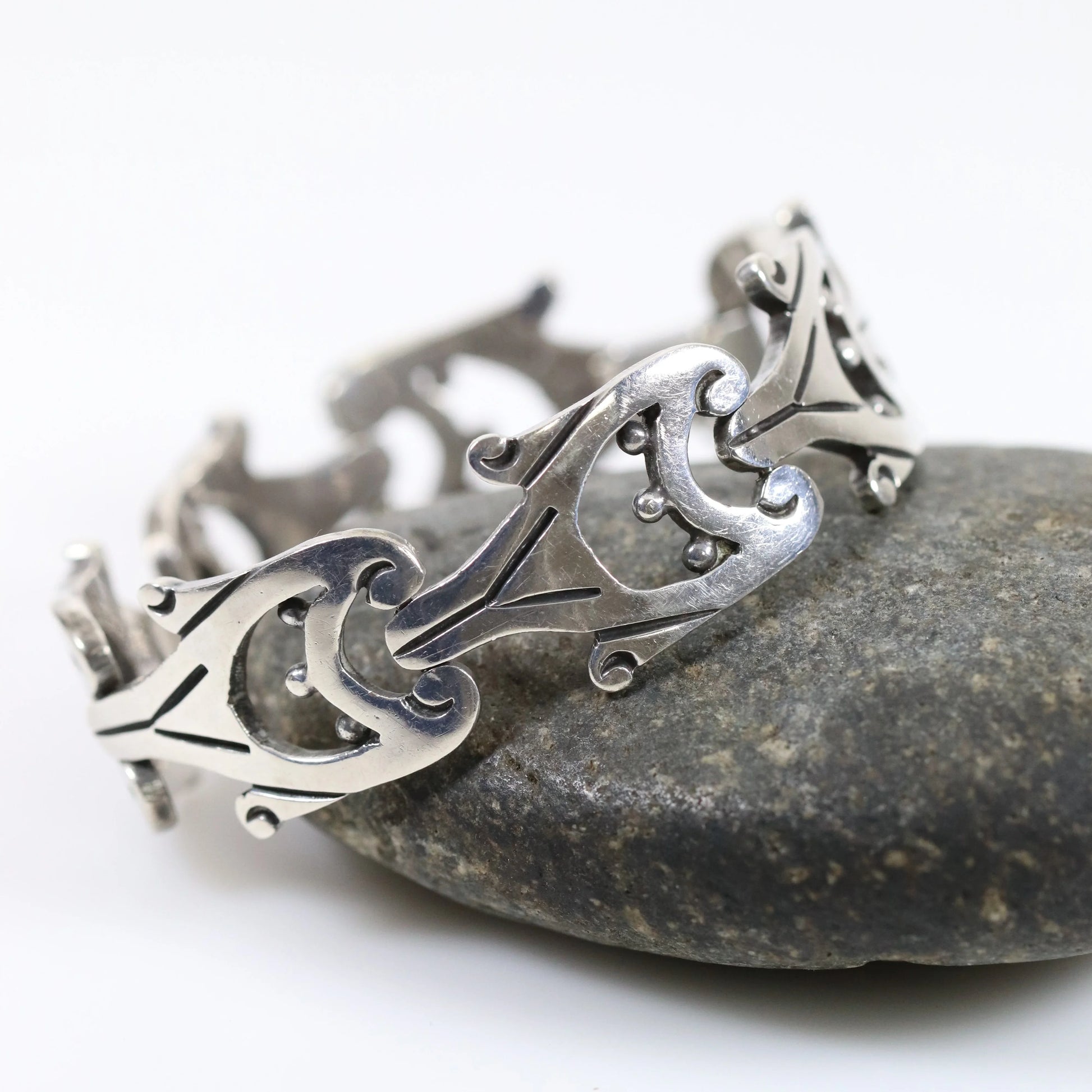 SOLD OUT: Vintage Taxco Silver | Jacopo Mid-Century Sterling Silver Mexican Bracelet - Carmel Fine Silver Jewelry