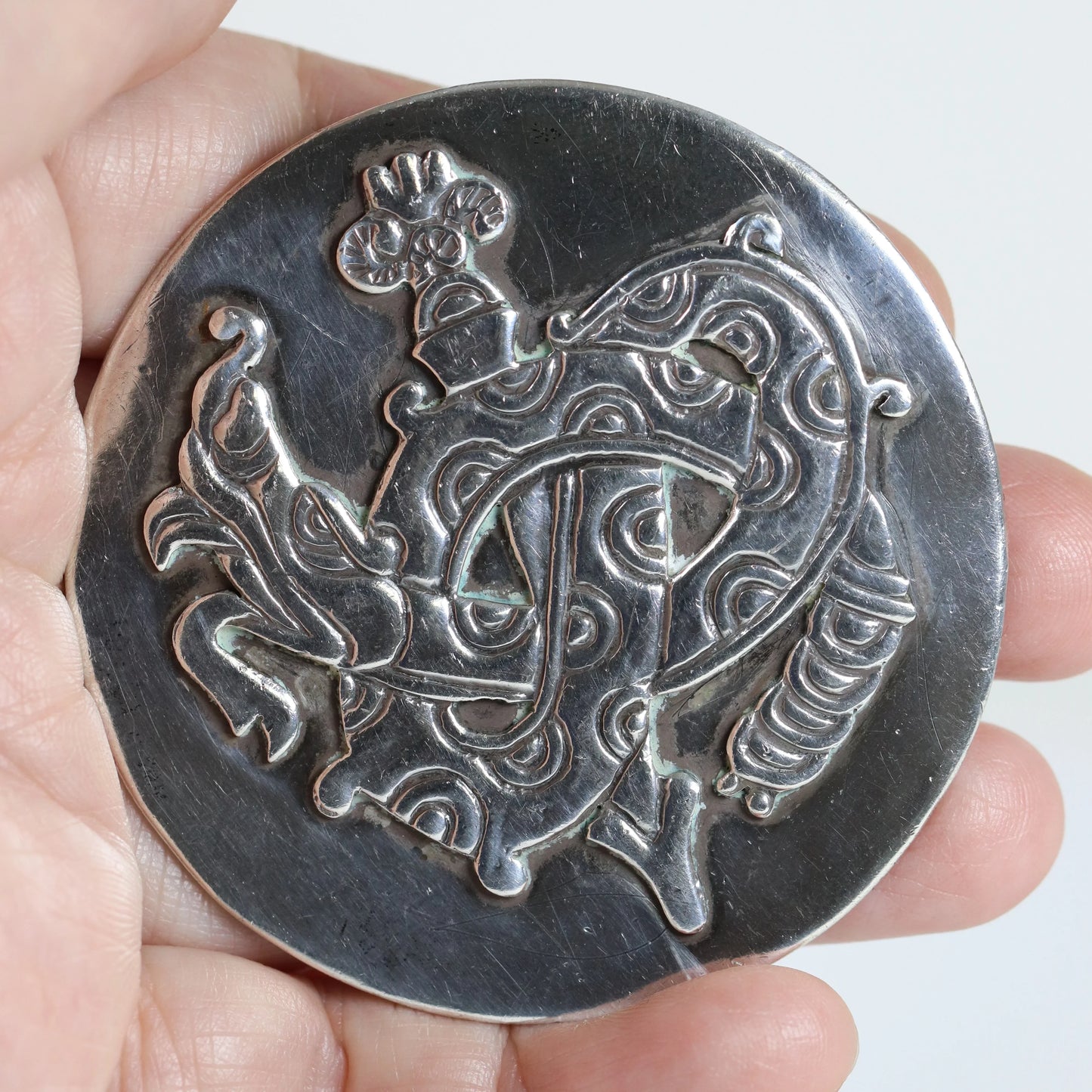 SOLD OUT: Vintage Taxco William Spratling Jewelry | Quetzalcoatl Plumed Serpent Brooch Mexico - Carmel Fine Silver Jewelry