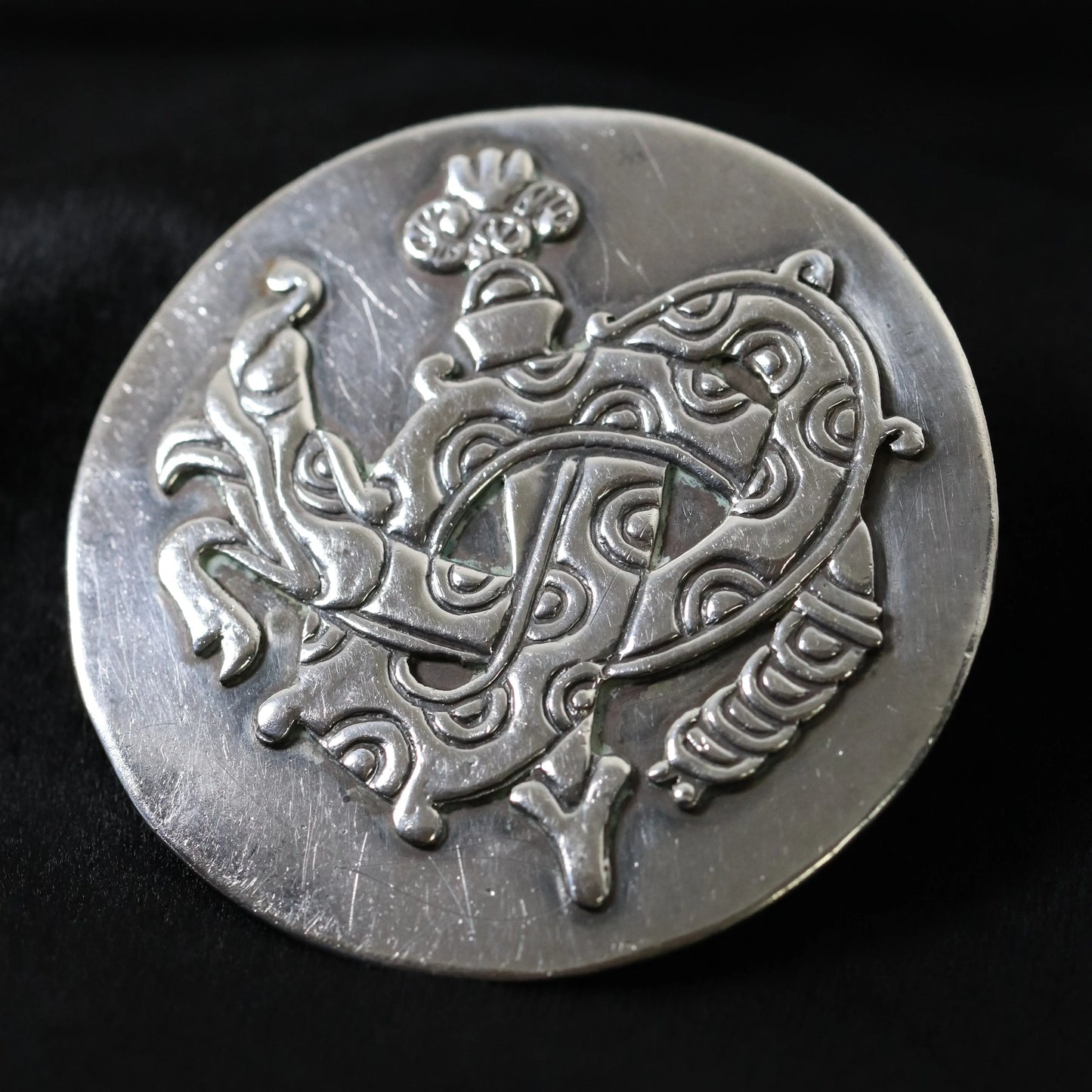 SOLD OUT: Vintage Taxco William Spratling Jewelry | Quetzalcoatl Plumed Serpent Brooch Mexico - Carmel Fine Silver Jewelry