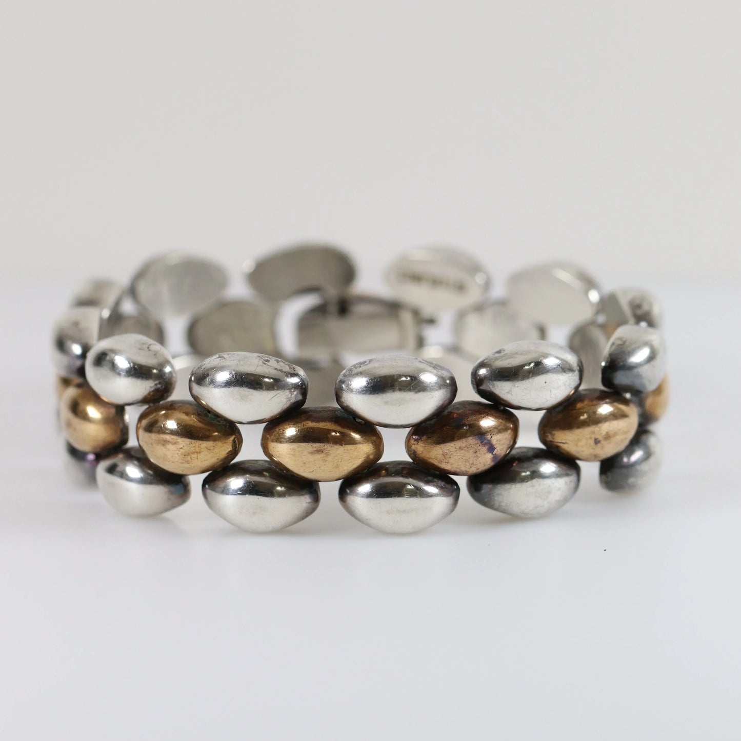 SOLD OUT: Vintage William Spratling Jewelry | Copper and Silver Panther Link Bracelet - Carmel Fine Silver Jewelry