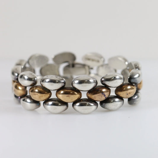SOLD OUT: Vintage William Spratling Jewelry | Copper and Silver Panther Link Bracelet - Carmel Fine Silver Jewelry