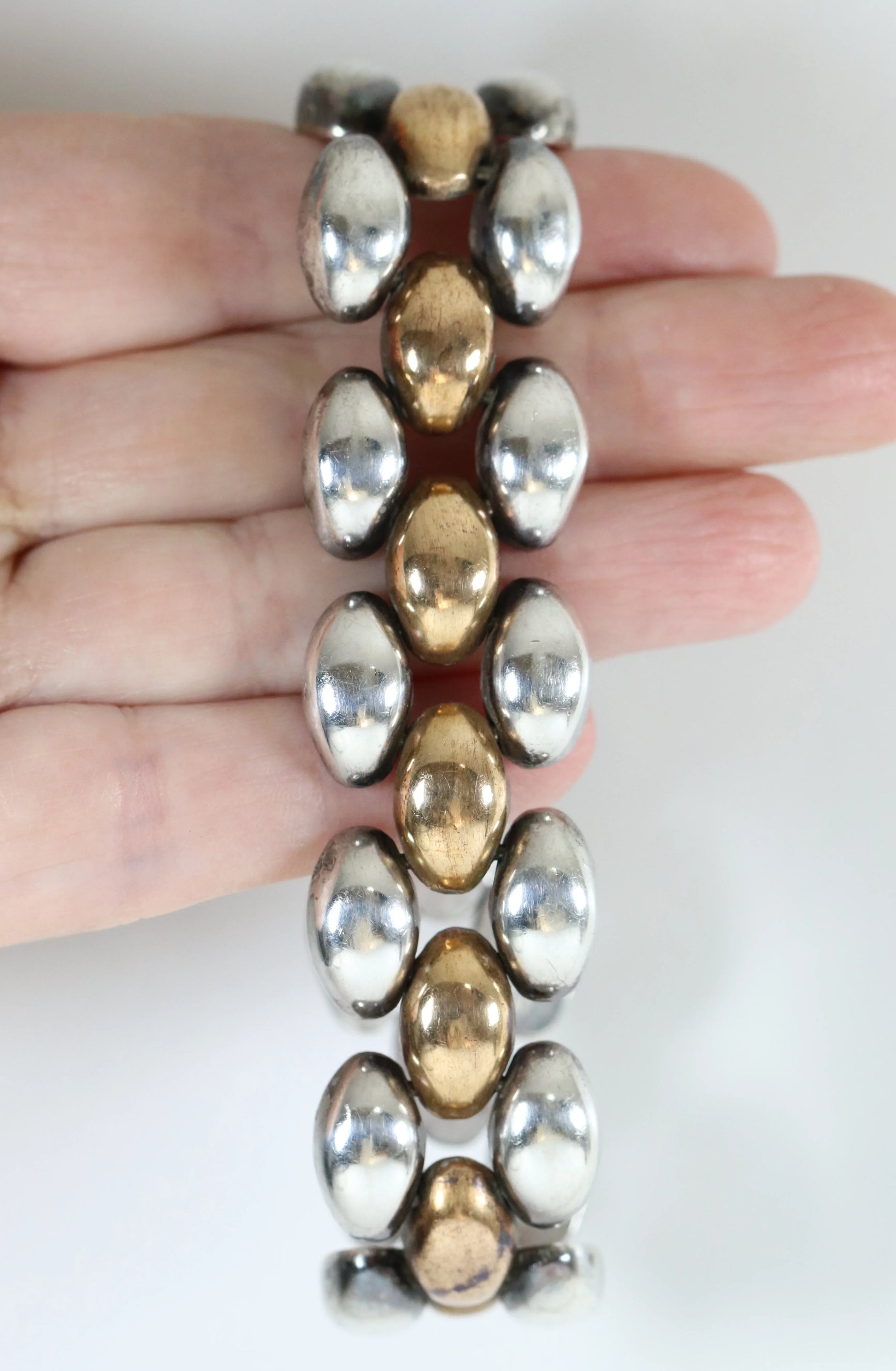 SOLD OUT: Vintage William Spratling Jewelry | Copper and Silver Panther Link Bracelet - Carmel Fine Silver Jewelry
