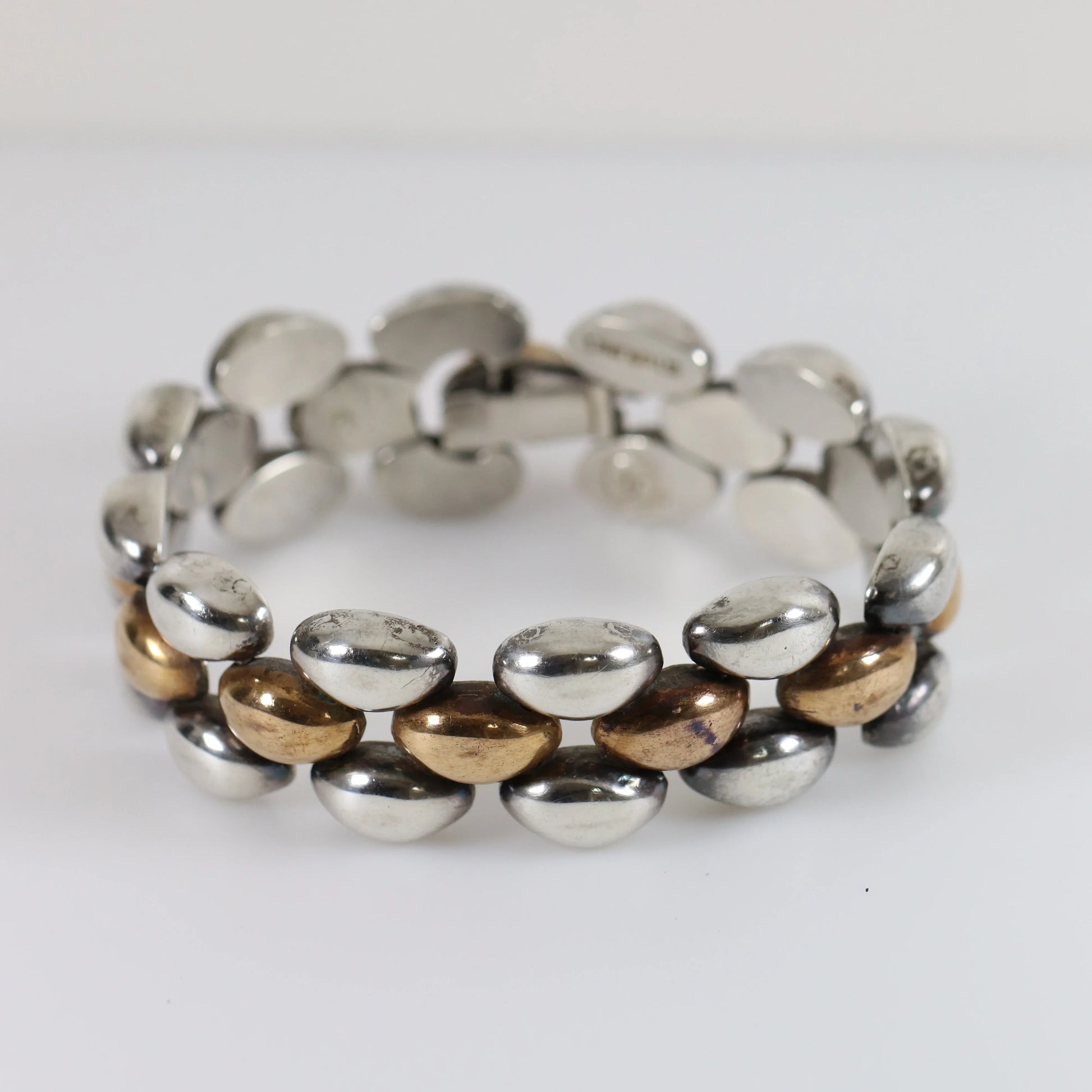 SOLD OUT: Vintage William Spratling Jewelry | Copper and Silver Panther Link Bracelet - Carmel Fine Silver Jewelry