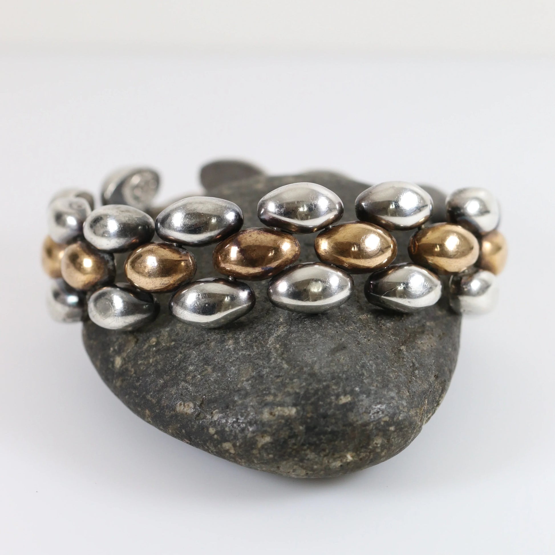 SOLD OUT: Vintage William Spratling Jewelry | Copper and Silver Panther Link Bracelet - Carmel Fine Silver Jewelry