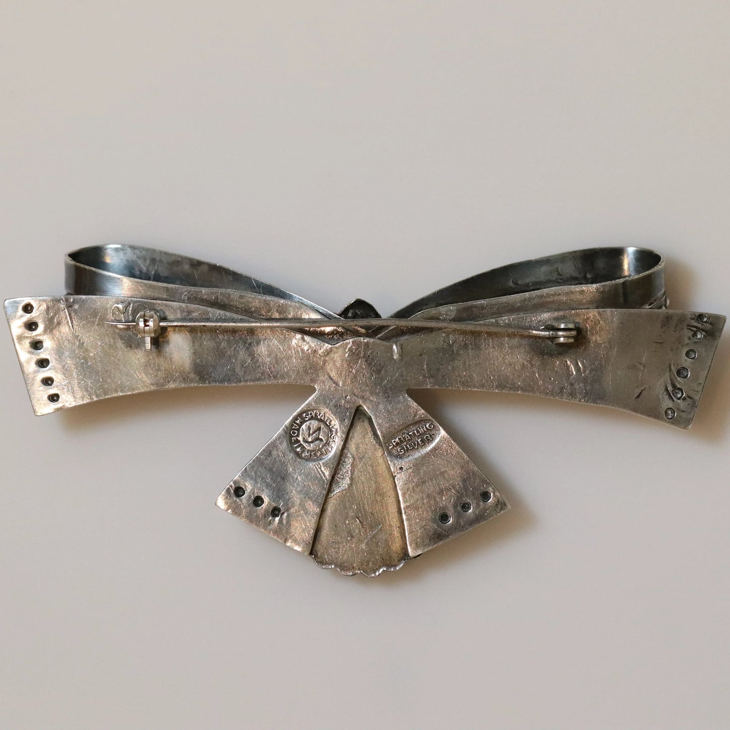 SOLD OUT: Vintage William Spratling Jewelry | Large Amethyst Bow Brooch Mexico - Carmel Fine Silver Jewelry