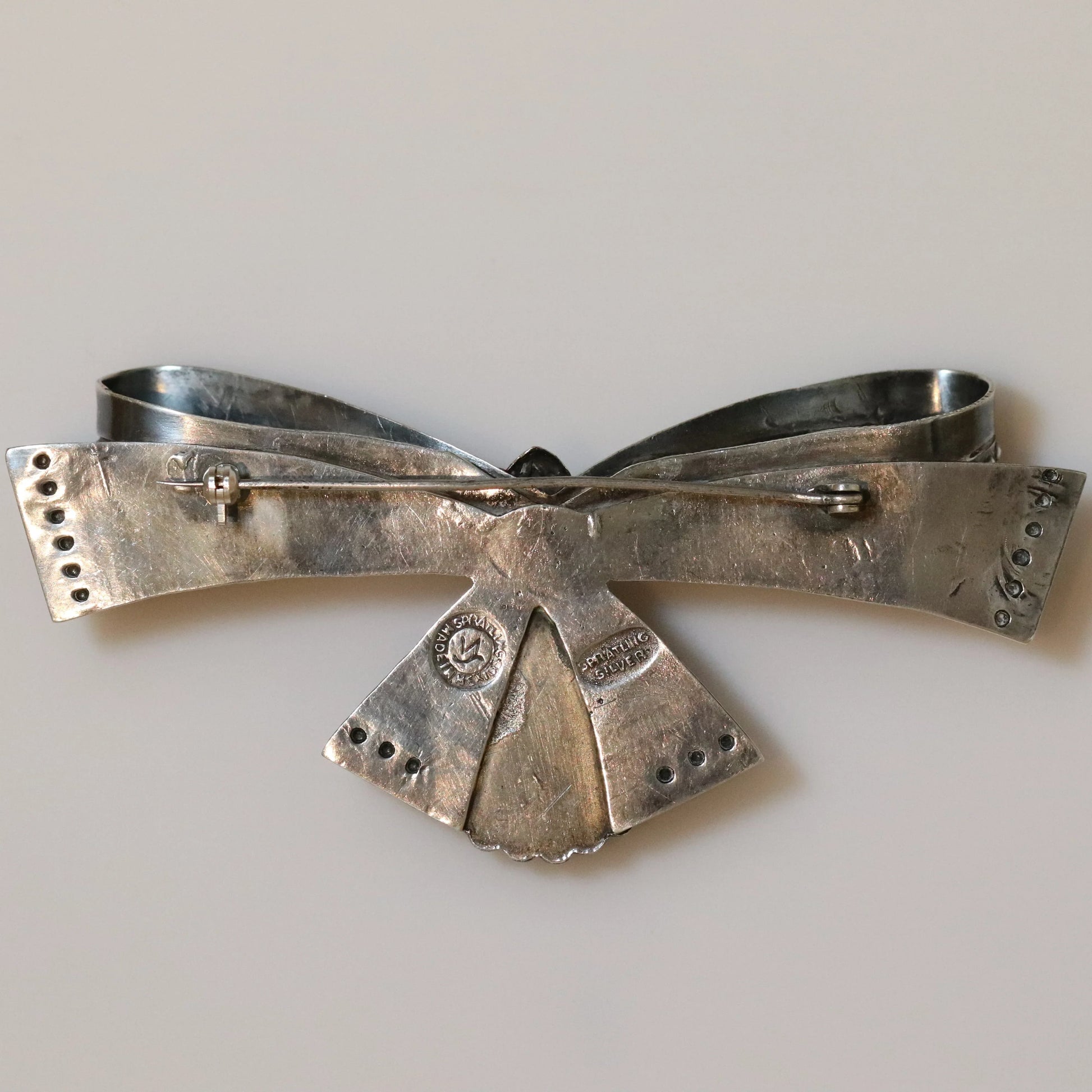 SOLD OUT: Vintage William Spratling Jewelry | Large Amethyst Bow Brooch Mexico - Carmel Fine Silver Jewelry