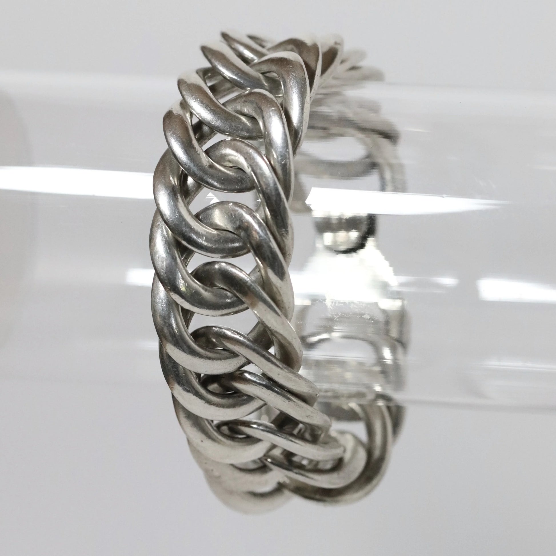 SOLD OUT: Vintage William Spratling Jewelry | Modernist Round Silver Bracelet Mexico - Carmel Fine Silver Jewelry