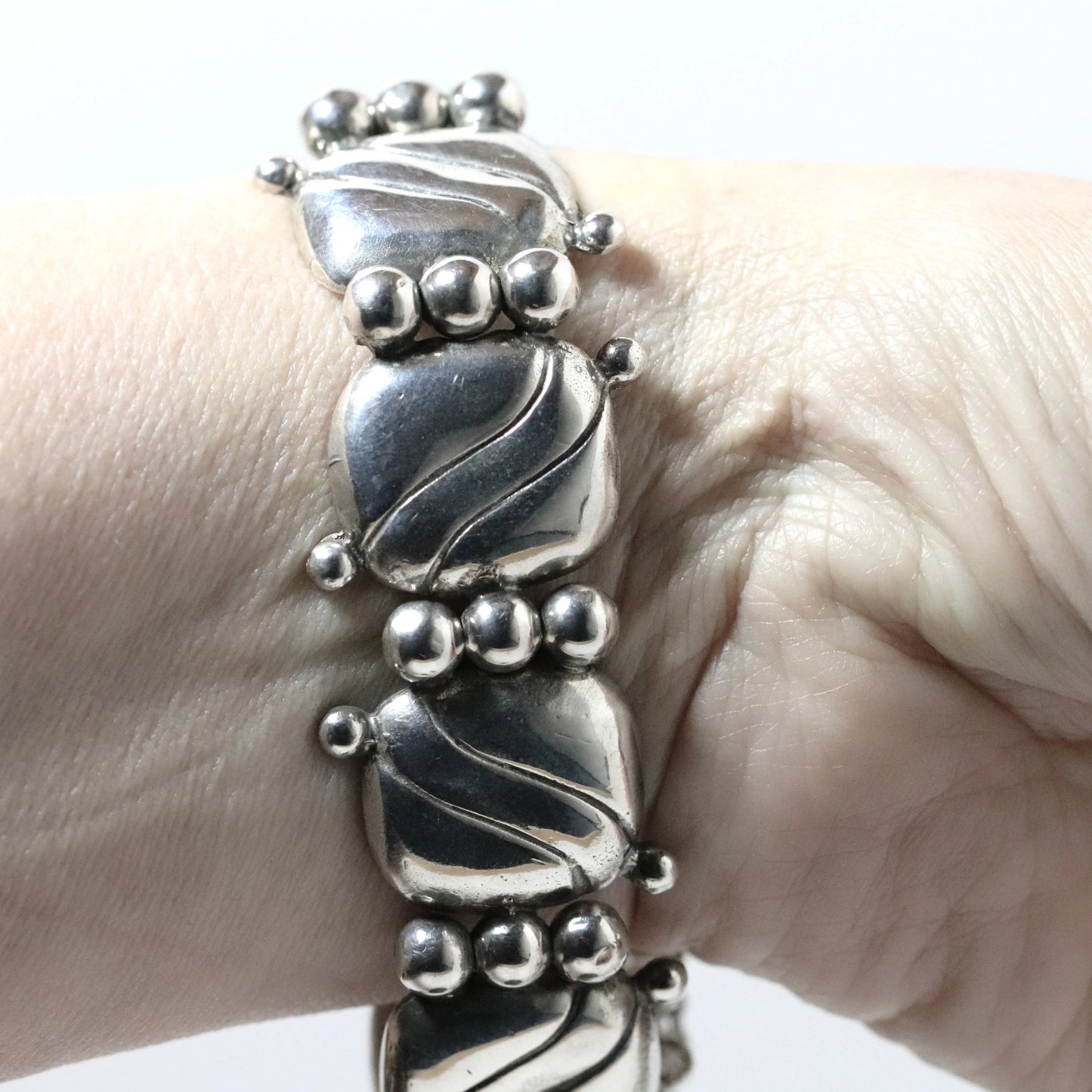 SOLD OUT: Vintage William Spratling Jewelry | Pillow Bracelet Mexico Silver 1940s - Carmel Fine Silver Jewelry