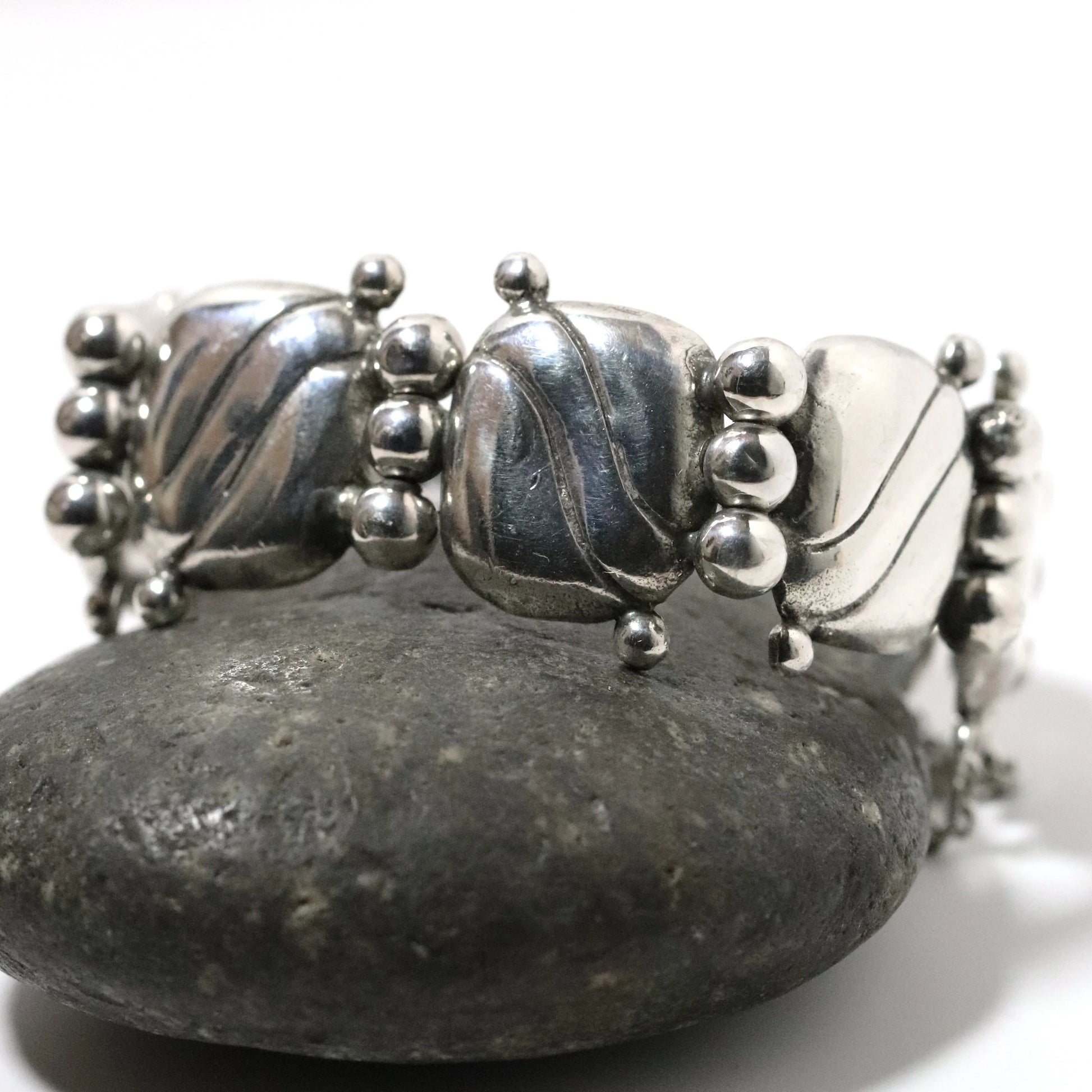 SOLD OUT: Vintage William Spratling Jewelry | Pillow Bracelet Mexico Silver 1940s - Carmel Fine Silver Jewelry