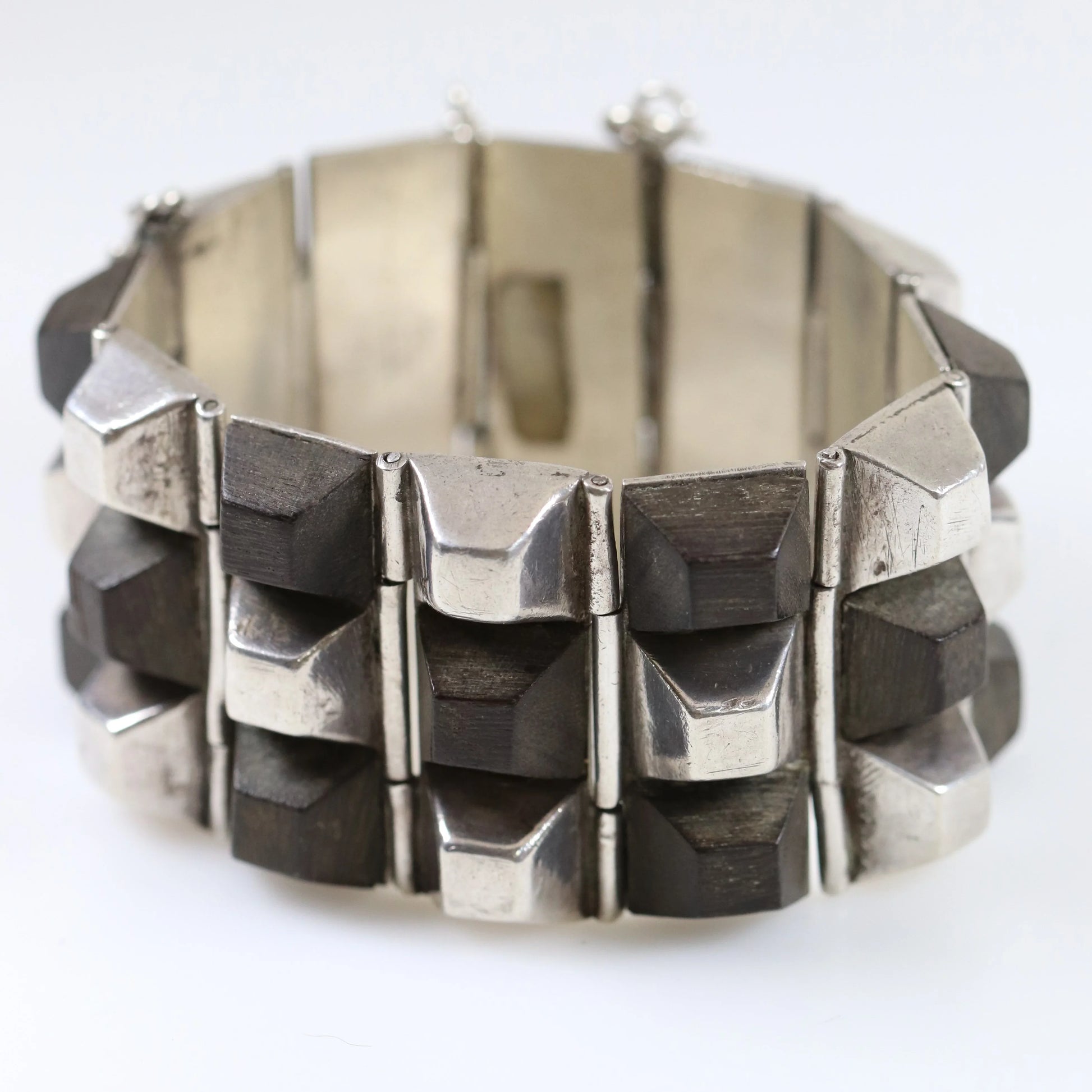 SOLD OUT: Vintage William Spratling Jewelry | Rare Ebony Bracelet in Sterling Silver Mid-Century Taxco Mexico - Carmel Fine Silver Jewelry