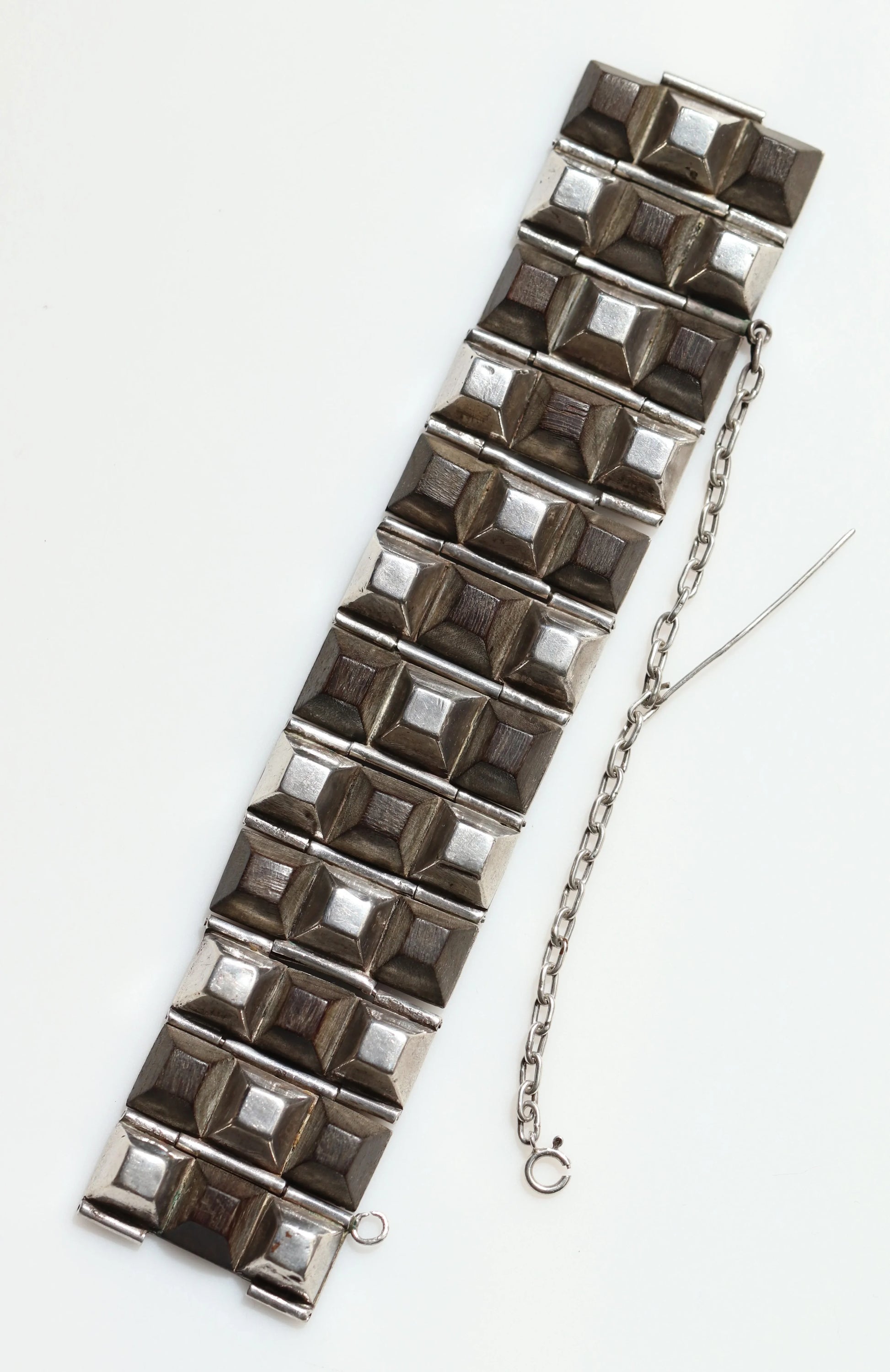 SOLD OUT: Vintage William Spratling Jewelry | Rare Ebony Bracelet in Sterling Silver Mid-Century Taxco Mexico - Carmel Fine Silver Jewelry