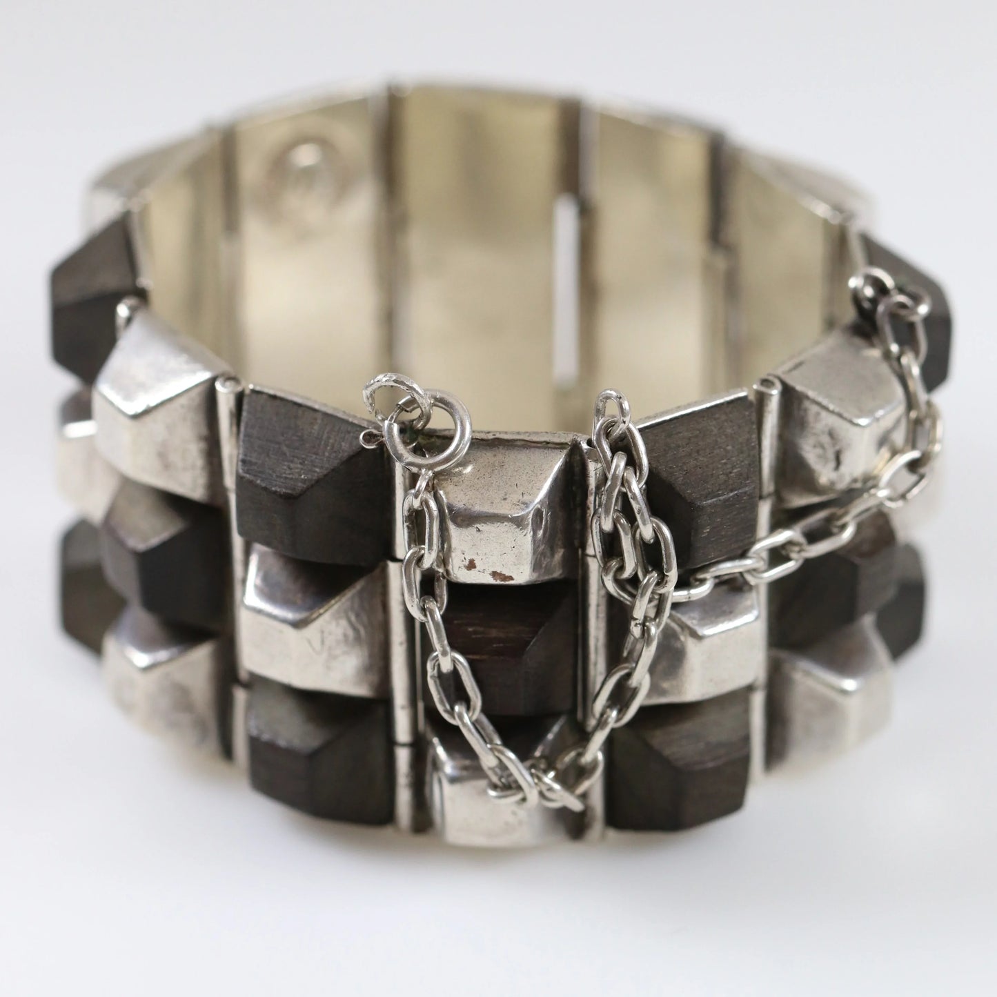 SOLD OUT: Vintage William Spratling Jewelry | Rare Ebony Bracelet in Sterling Silver Mid-Century Taxco Mexico - Carmel Fine Silver Jewelry