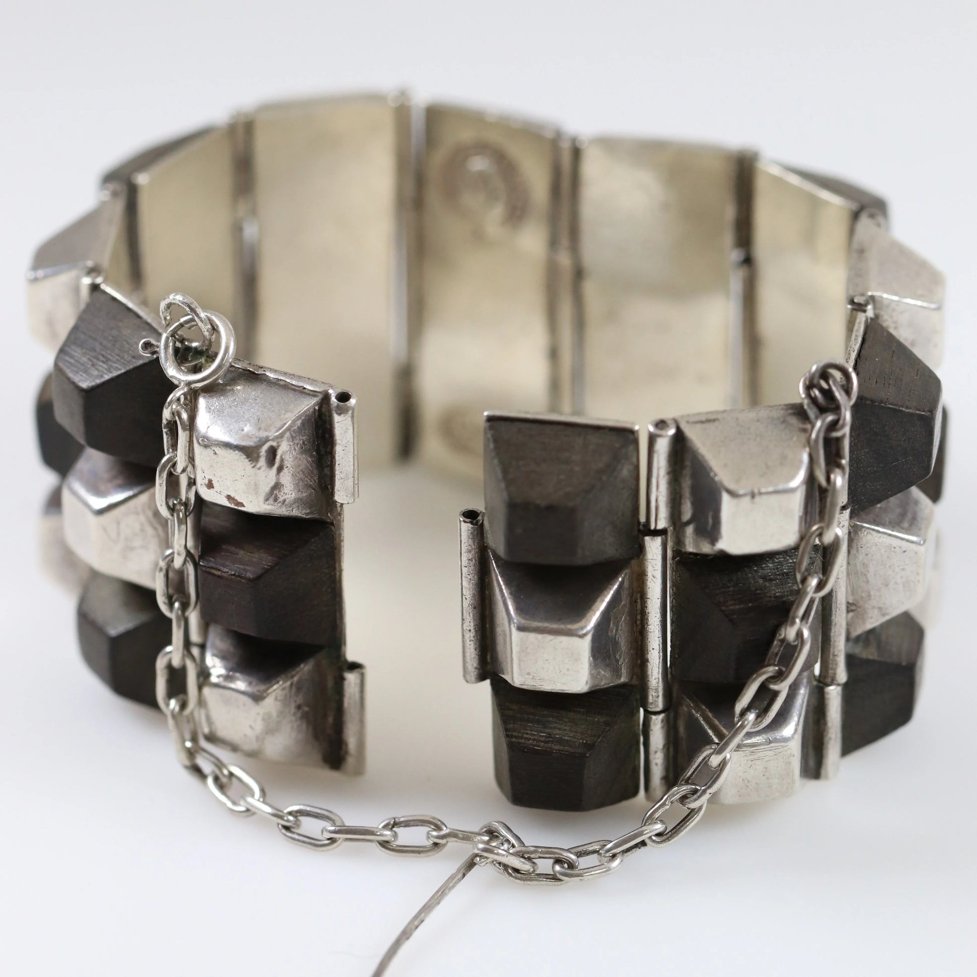 SOLD OUT: Vintage William Spratling Jewelry | Rare Ebony Bracelet in Sterling Silver Mid-Century Taxco Mexico - Carmel Fine Silver Jewelry