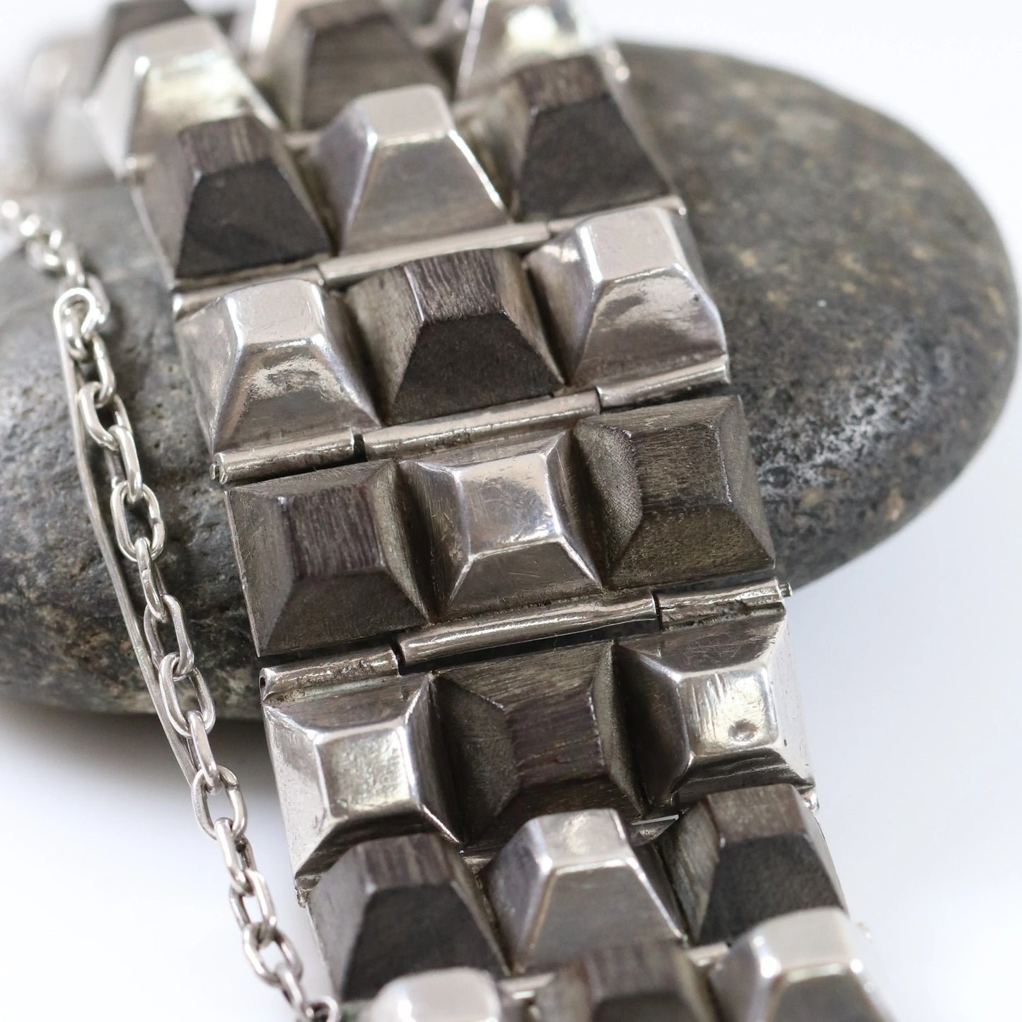 SOLD OUT: Vintage William Spratling Jewelry | Rare Ebony Bracelet in Sterling Silver Mid-Century Taxco Mexico - Carmel Fine Silver Jewelry