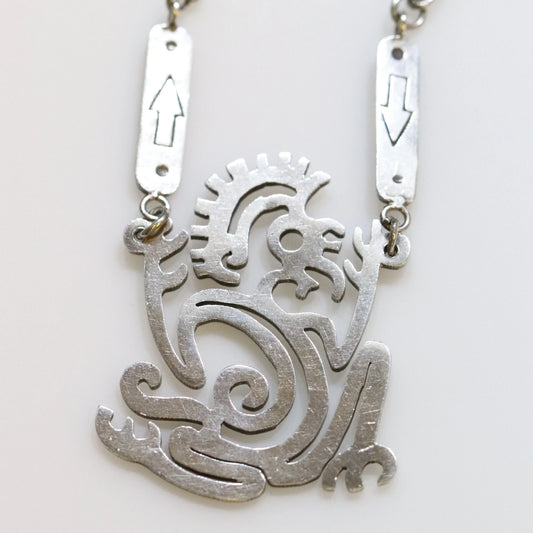 SOLD OUT: Vintage William Spratling Taxco Silver Mexican Jewelry | Early Aztec Monkey Necklace - Carmel Fine Silver Jewelry