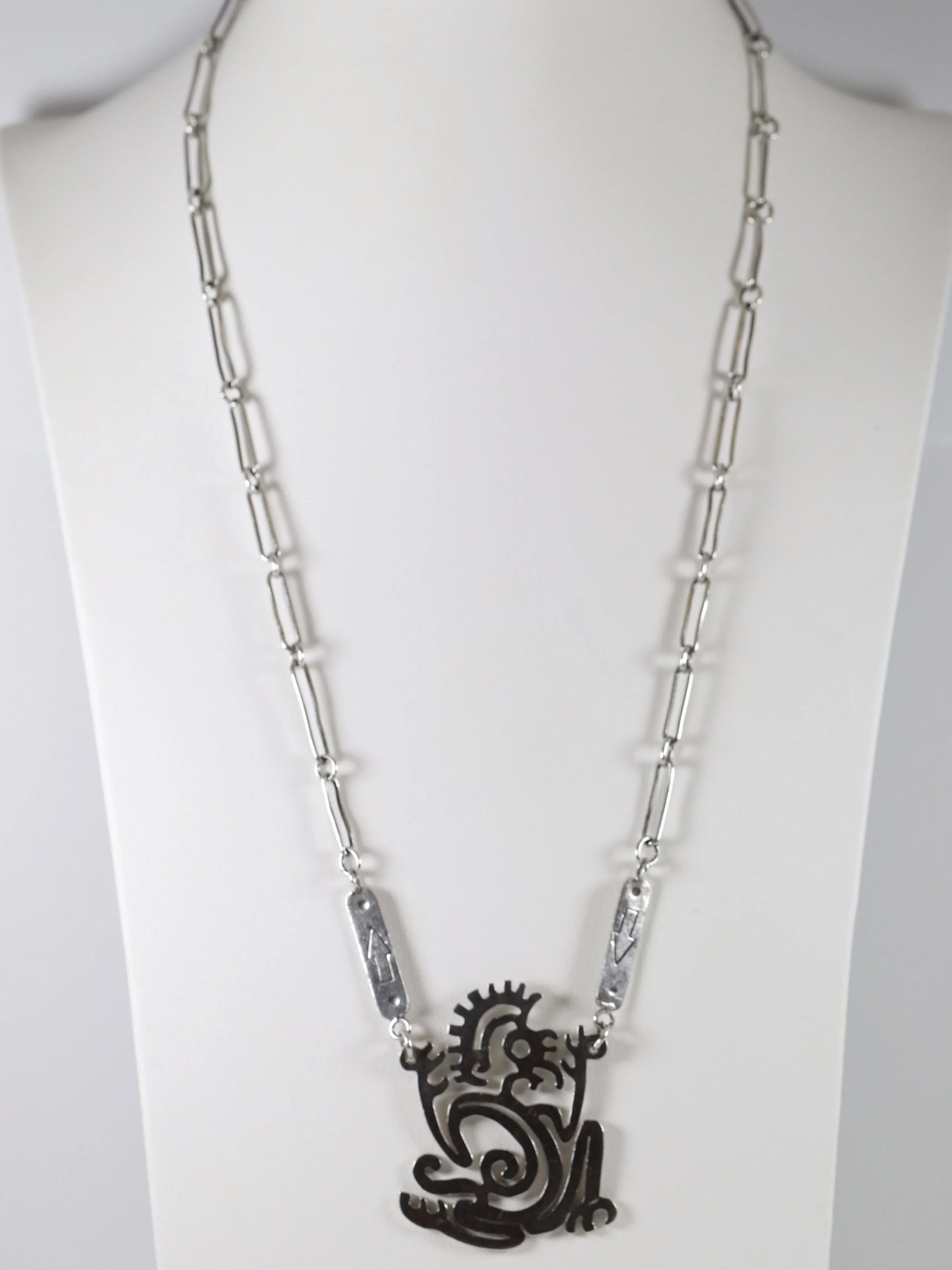 SOLD OUT: Vintage William Spratling Taxco Silver Mexican Jewelry | Early Aztec Monkey Necklace - Carmel Fine Silver Jewelry