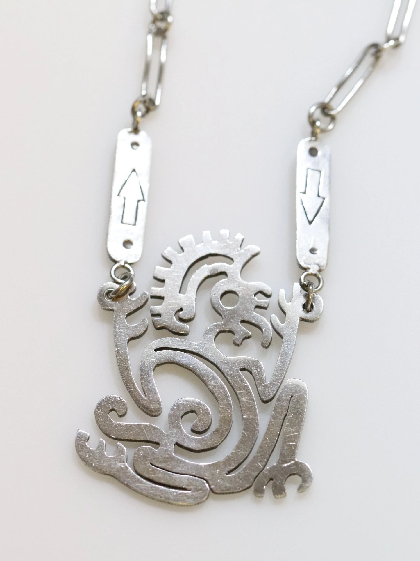 SOLD OUT: Vintage William Spratling Taxco Silver Mexican Jewelry | Early Aztec Monkey Necklace - Carmel Fine Silver Jewelry