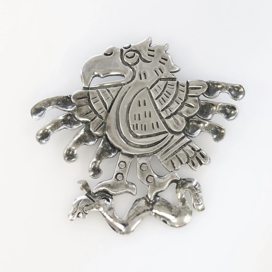 SOLD OUT: Vintage William Spratling Taxco Silver Mexican Jewelry | Mid Century Large Eagle Brooch - Carmel Fine Silver Jewelry