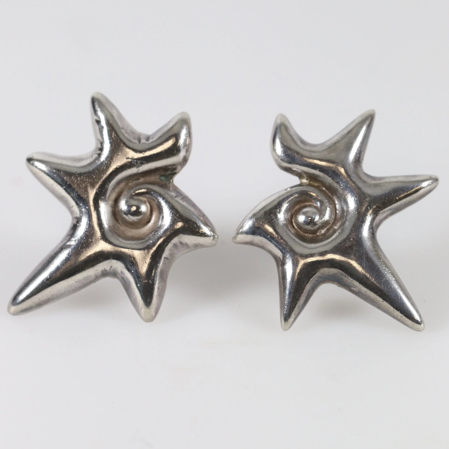 SOLD OUT: Vintage William Spratling Taxco Silver Mexican Jewelry | Mid-Century Modernist Conch Earrings - Carmel Fine Silver Jewelry